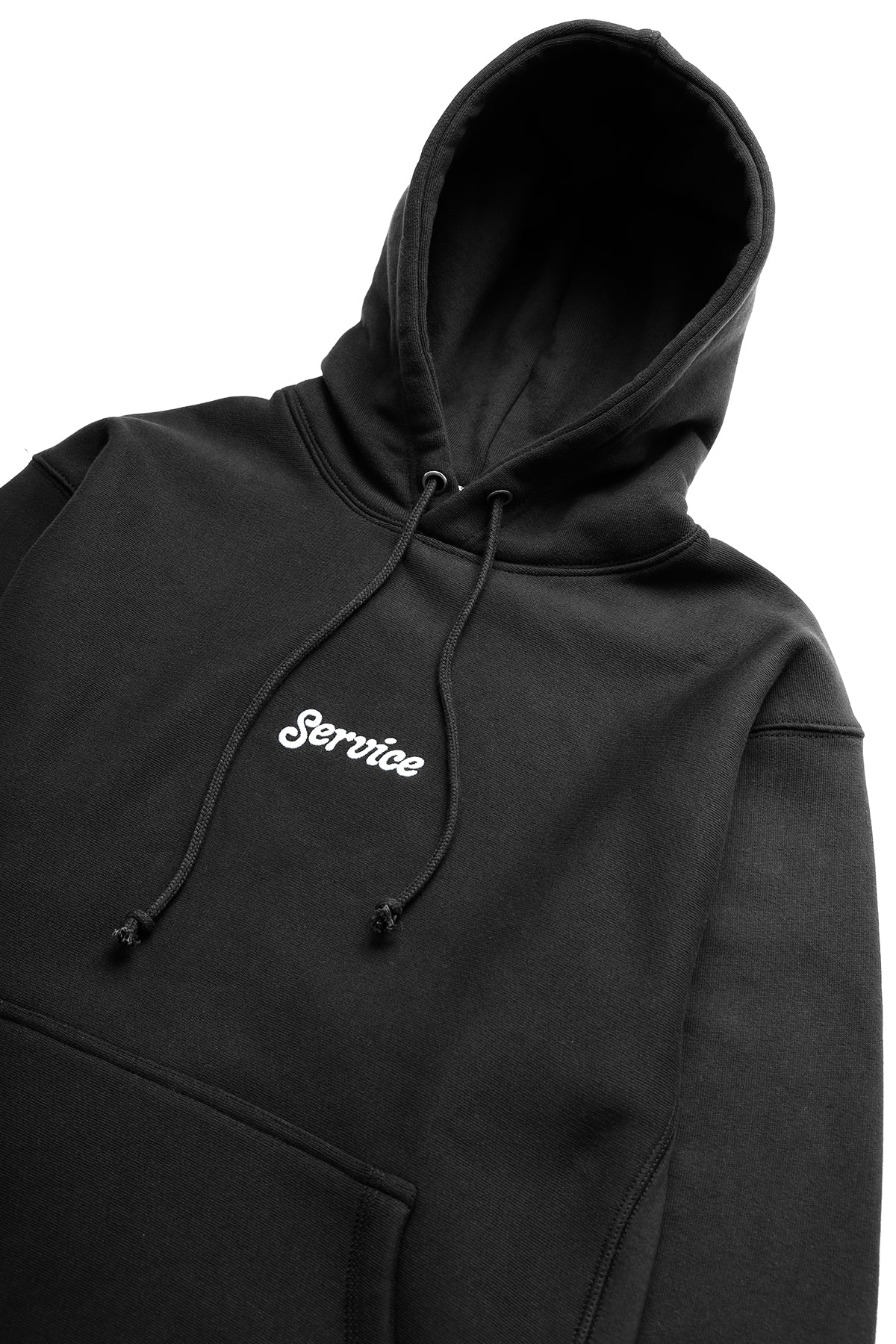 12oz Service Embroidered Hoodie - Black - Image 2