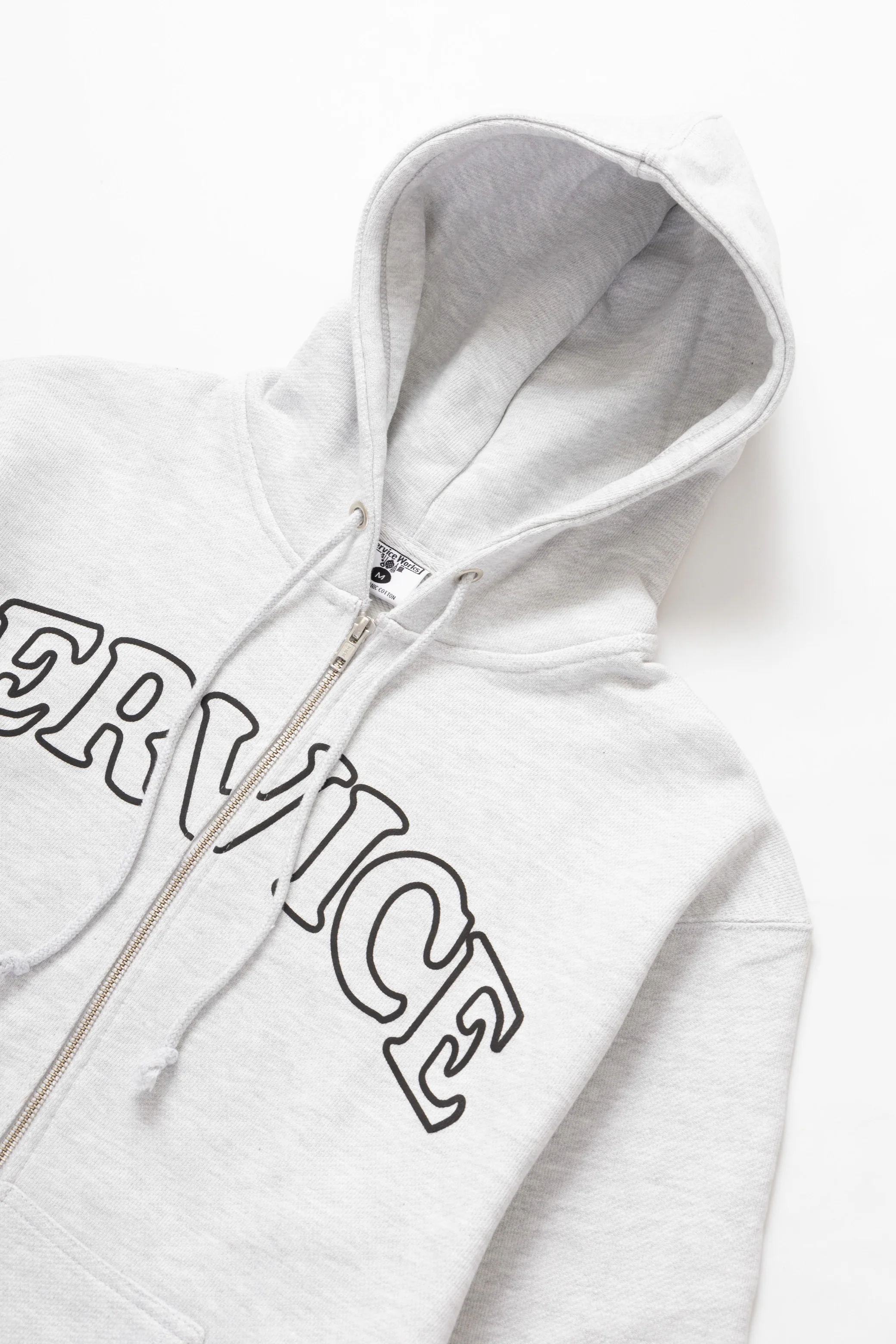 Arch Logo Zip Hoodie - Ash - Image 3