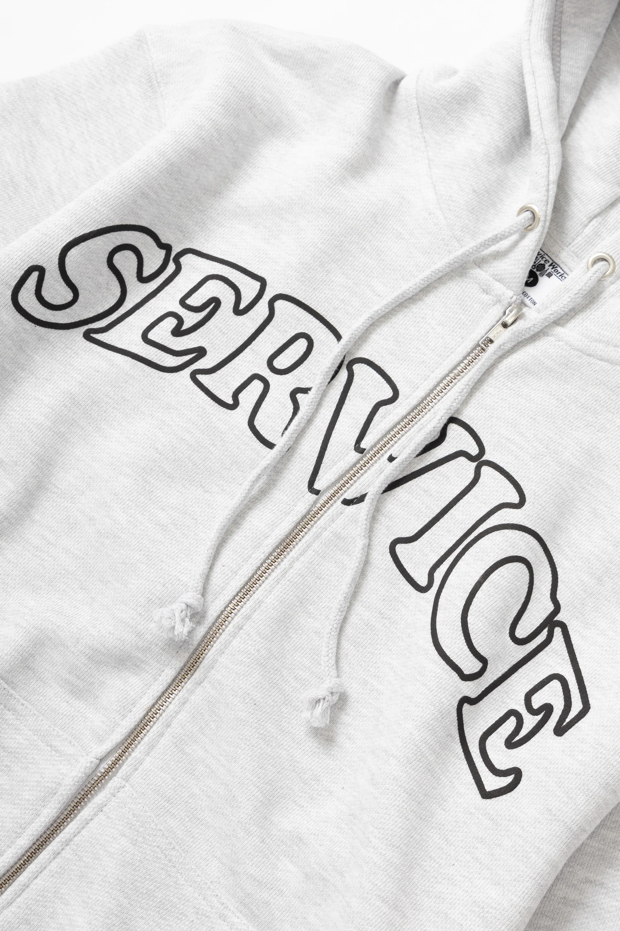 Arch Logo Zip Hoodie - Ash - Image 4