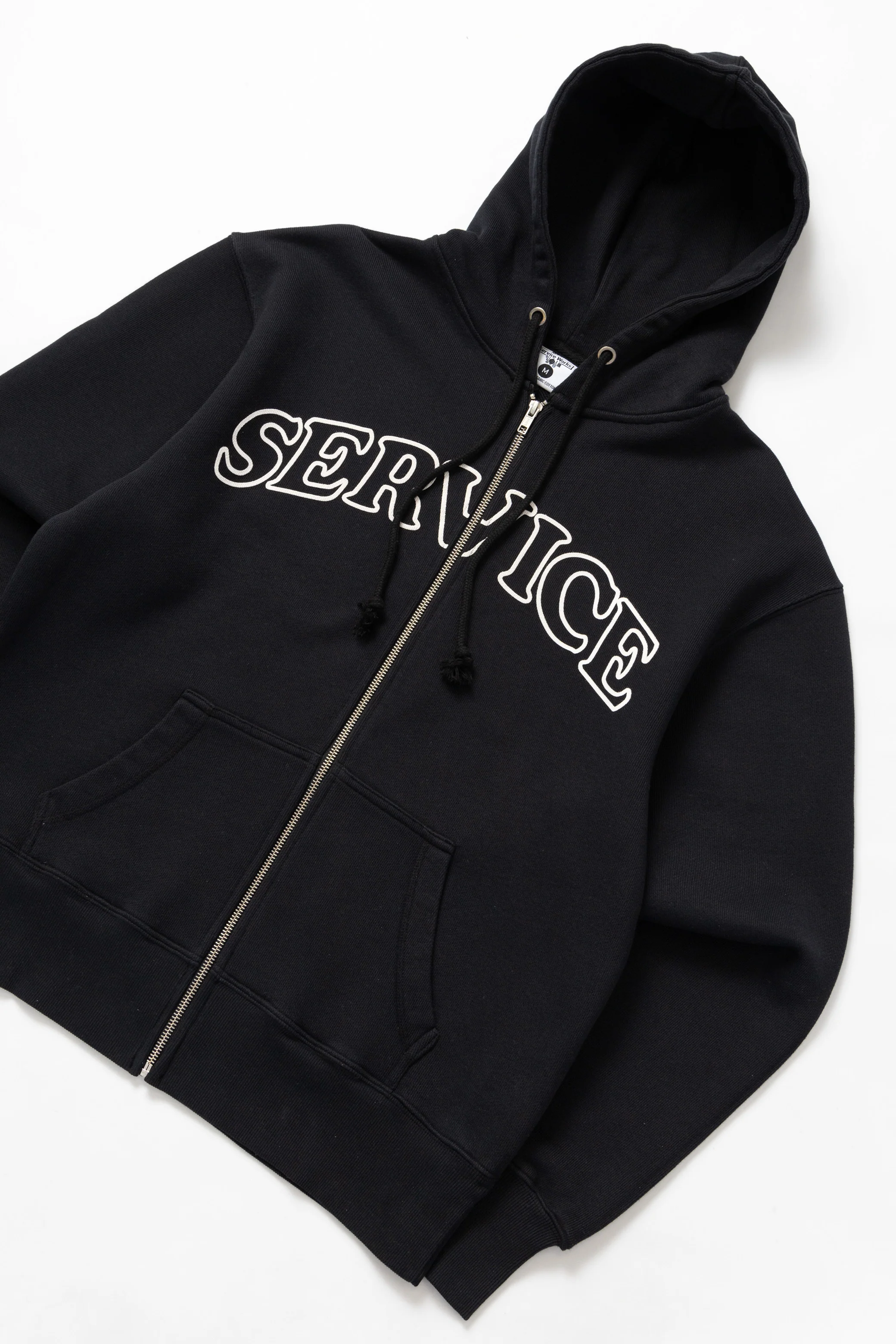 Arch Logo Zip Hoodie - Black - Image 2
