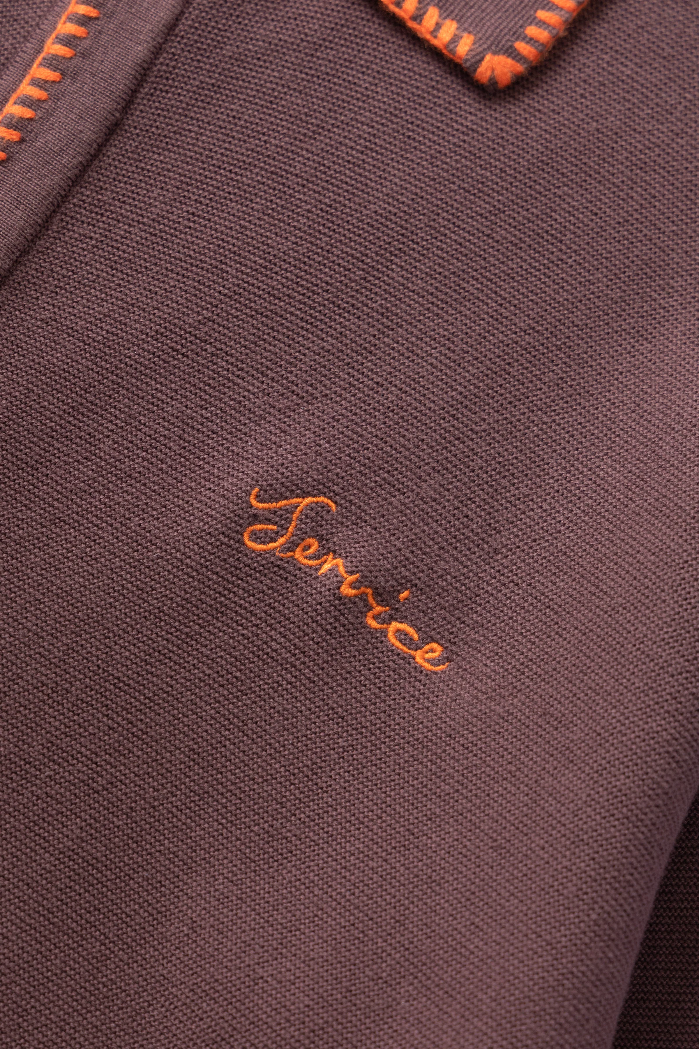 Blanket Stitch Cardigan - Brown - Image 3