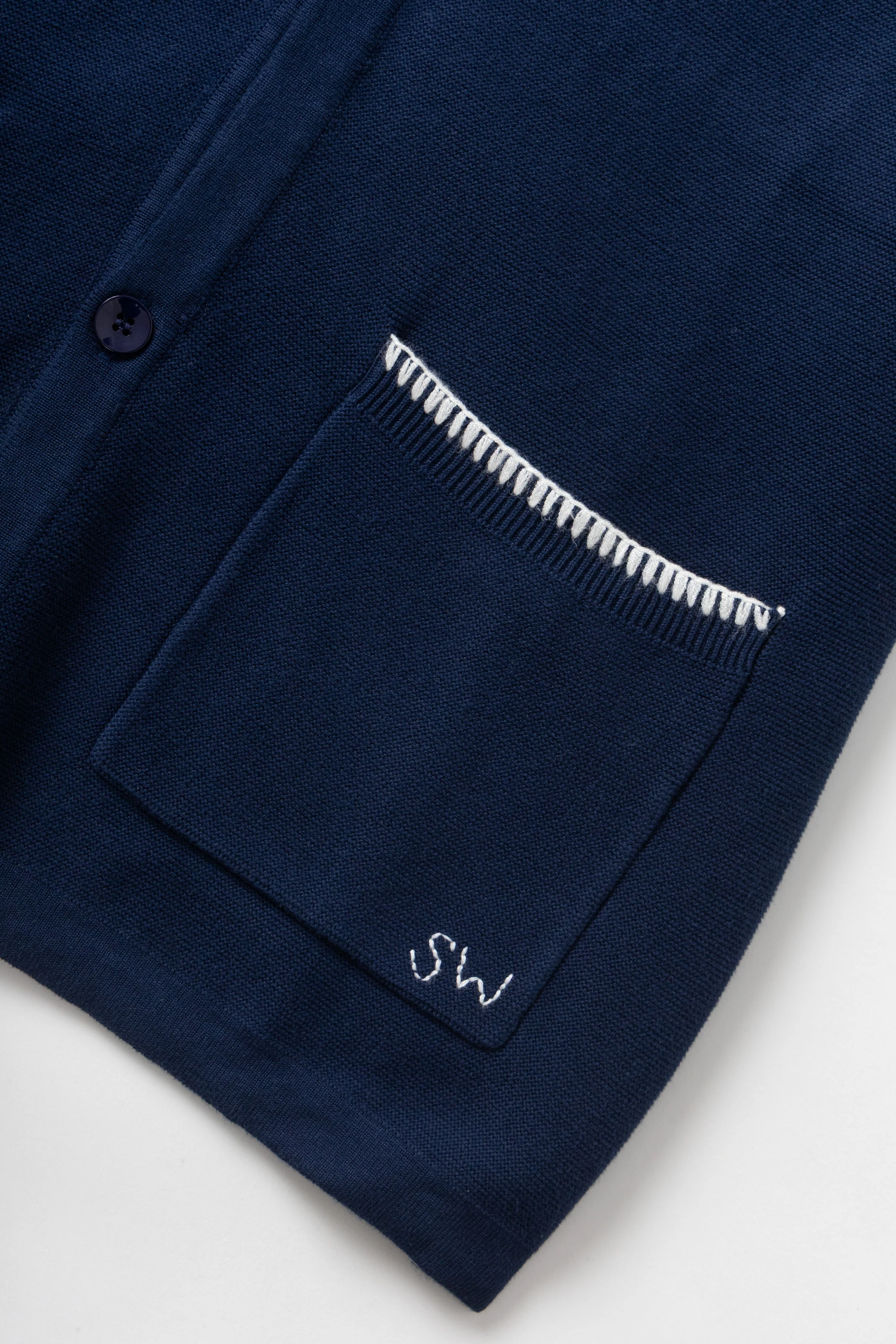 Blanket Stitch Knit - Navy - Image 5