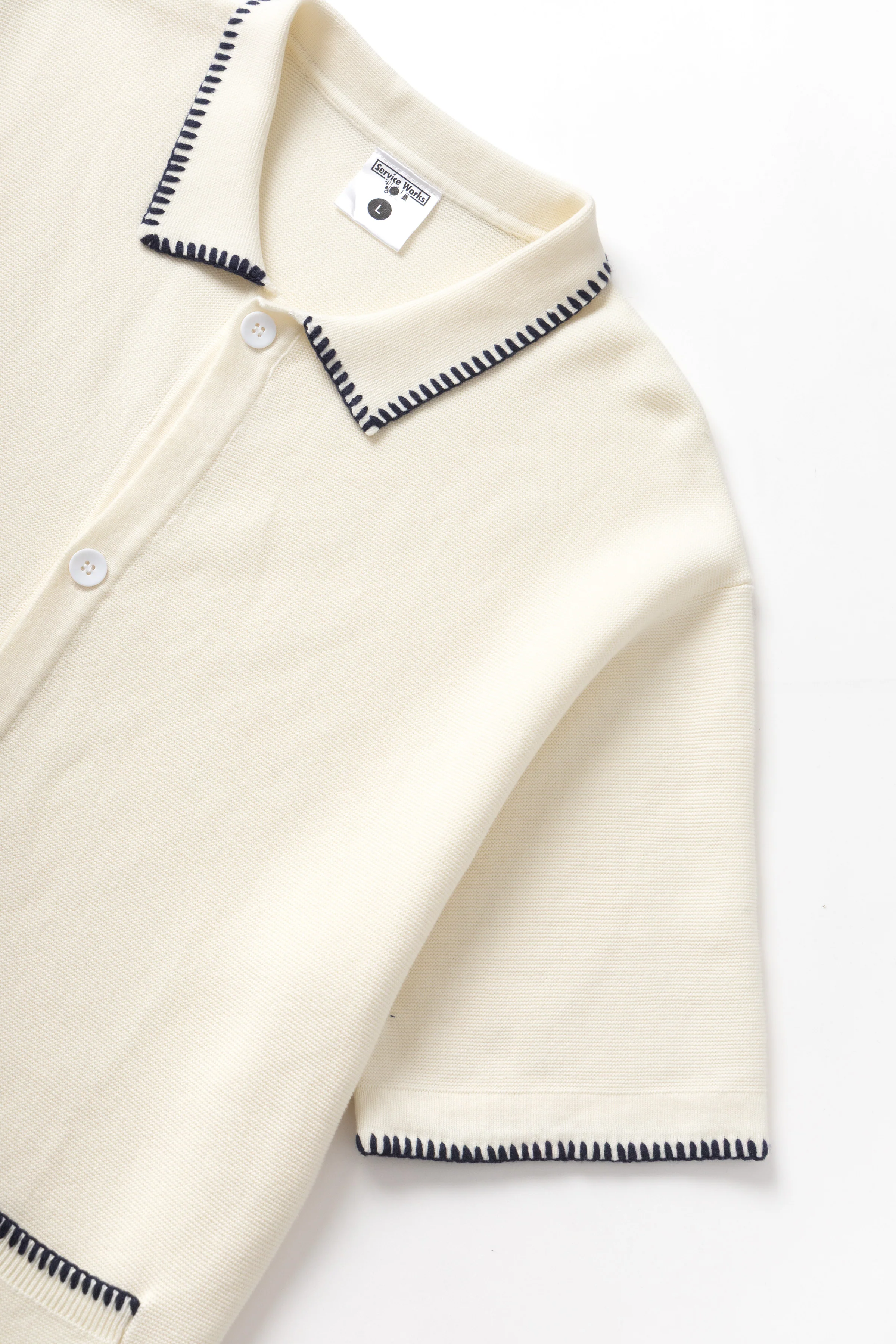 Blanket Stitch Knit - Off-White - Image 4