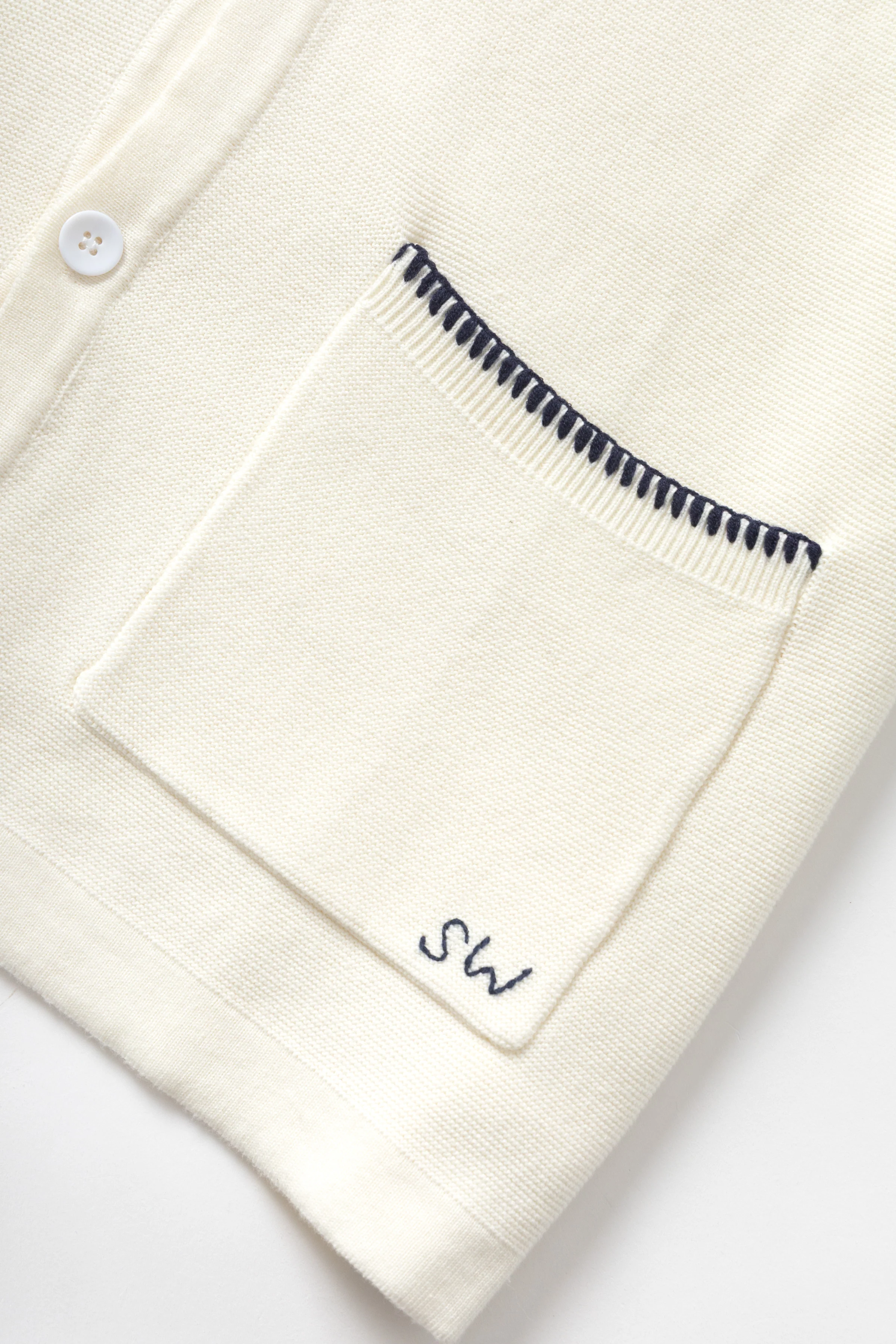 Blanket Stitch Knit - Off-White - Image 5