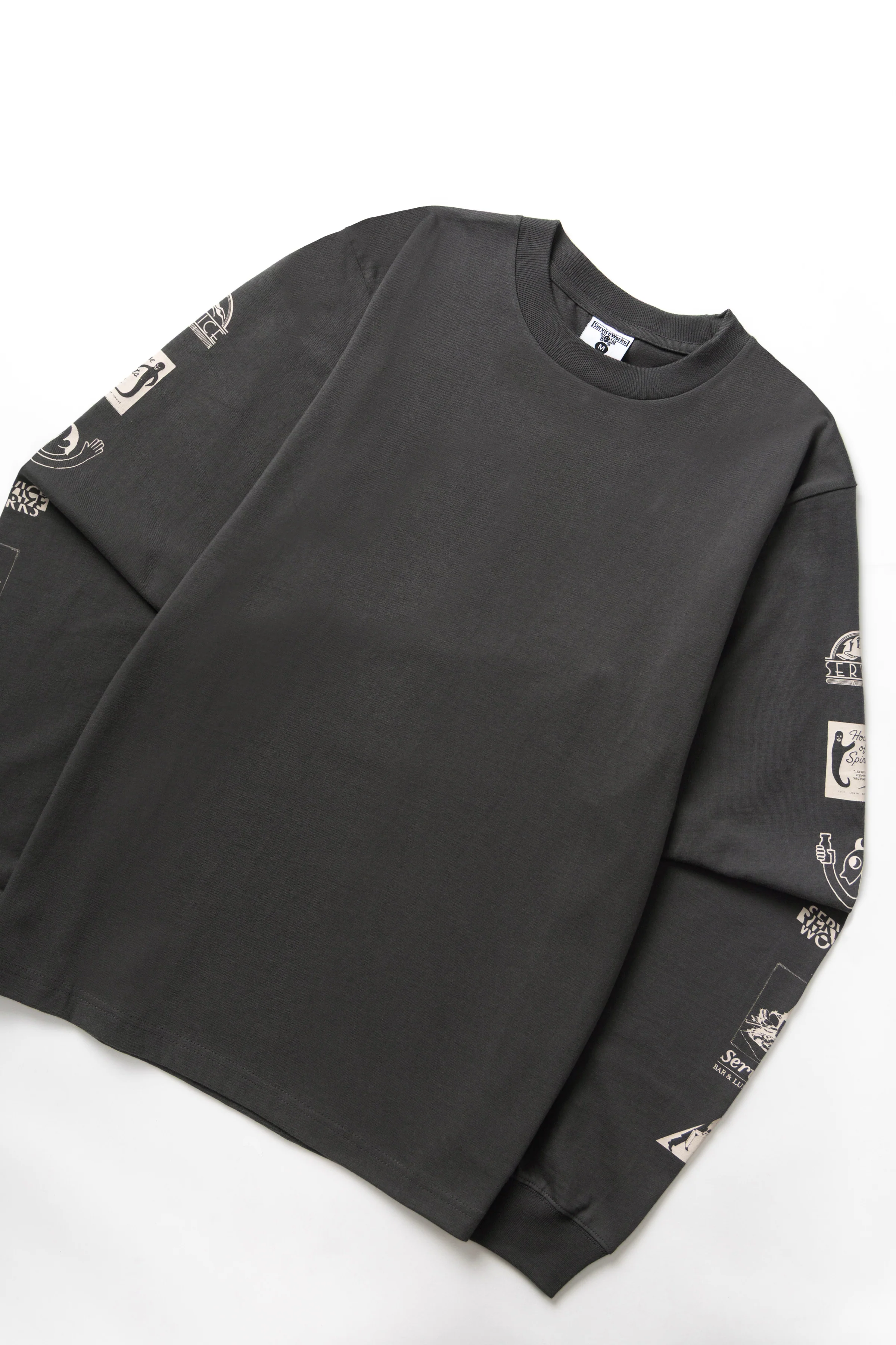 Bootleg Long Sleeve Tee - Charcoal - Image 2