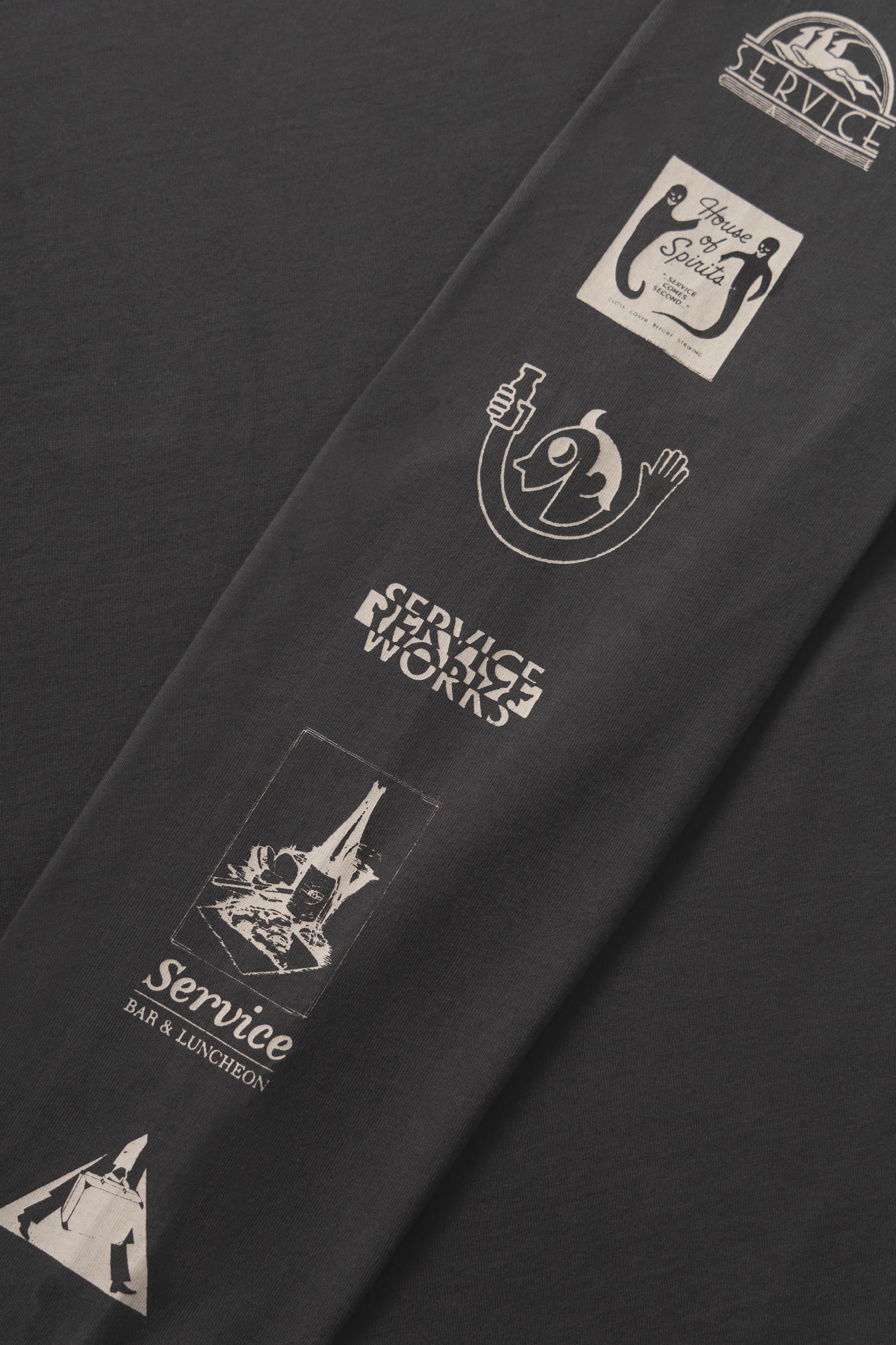 Bootleg Long Sleeve Tee - Charcoal - Image 4
