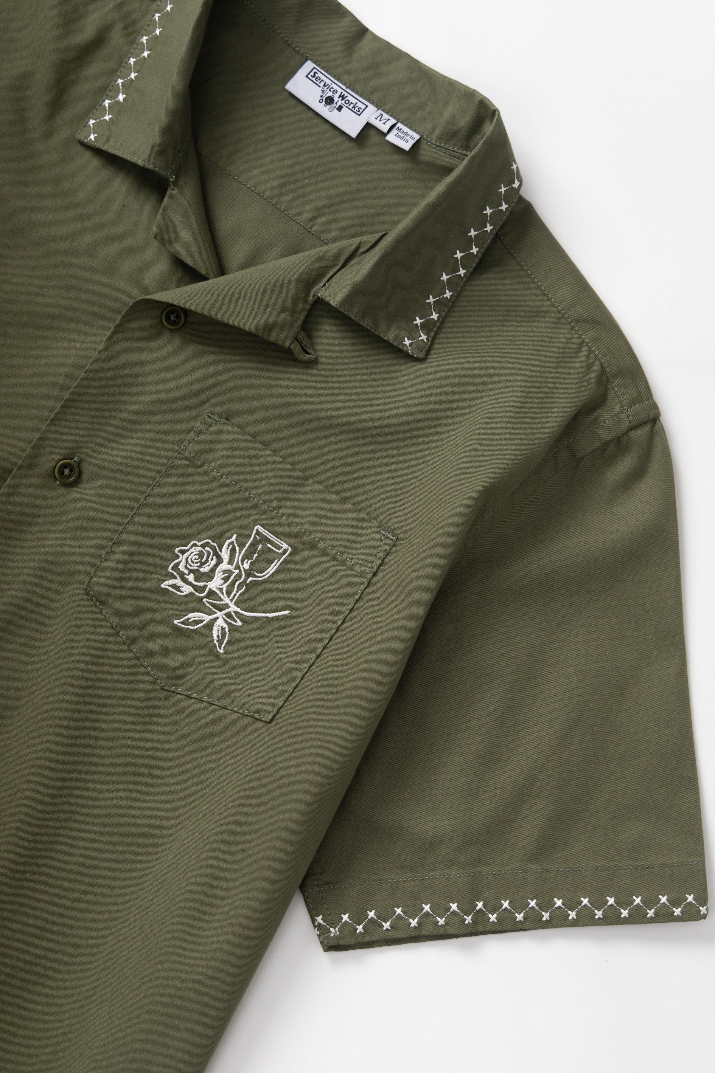 Border Shirt - Olive - Image 5