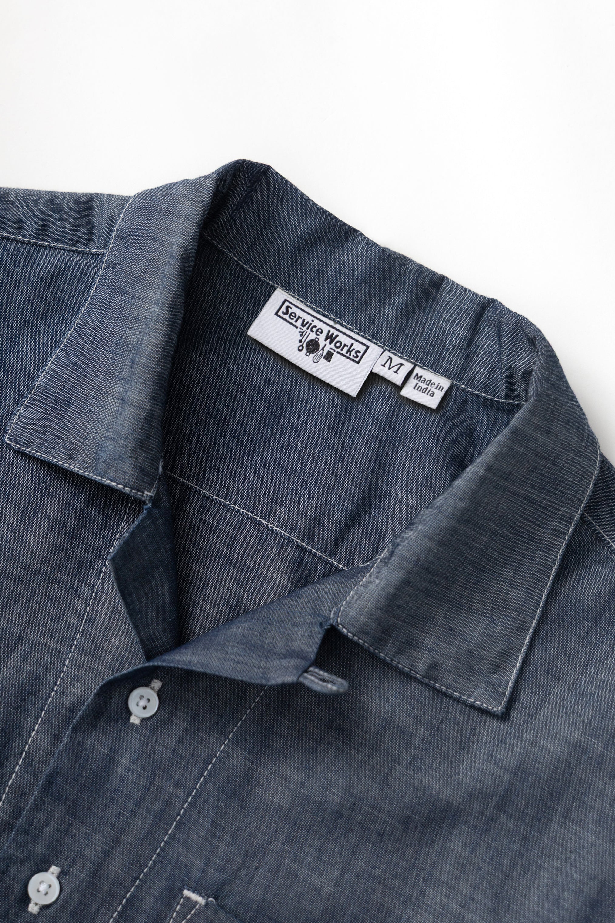 Chambray Resort Shirt - Dark Blue - Image 2