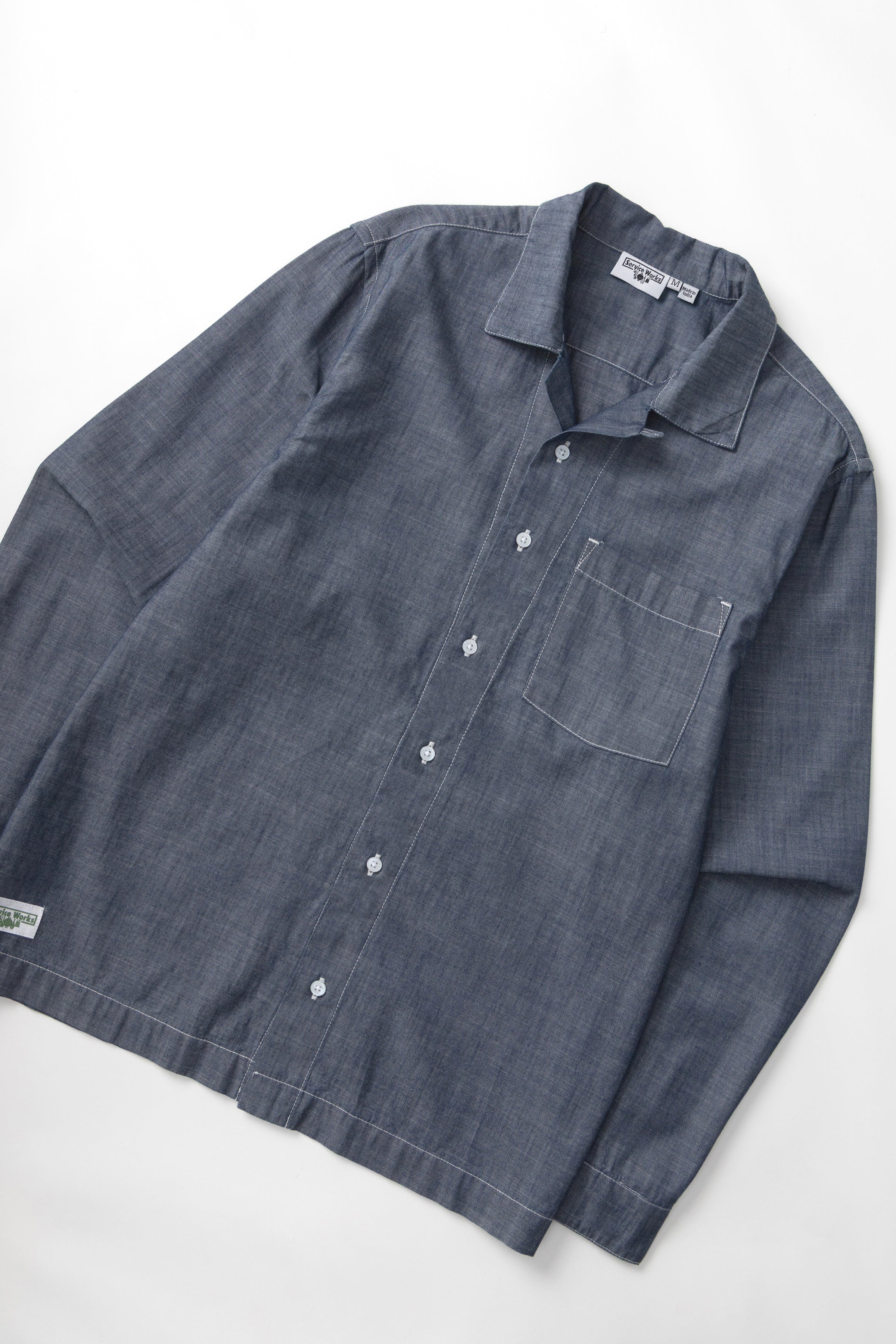 Chambray Resort Shirt - Dark Blue - Image 3