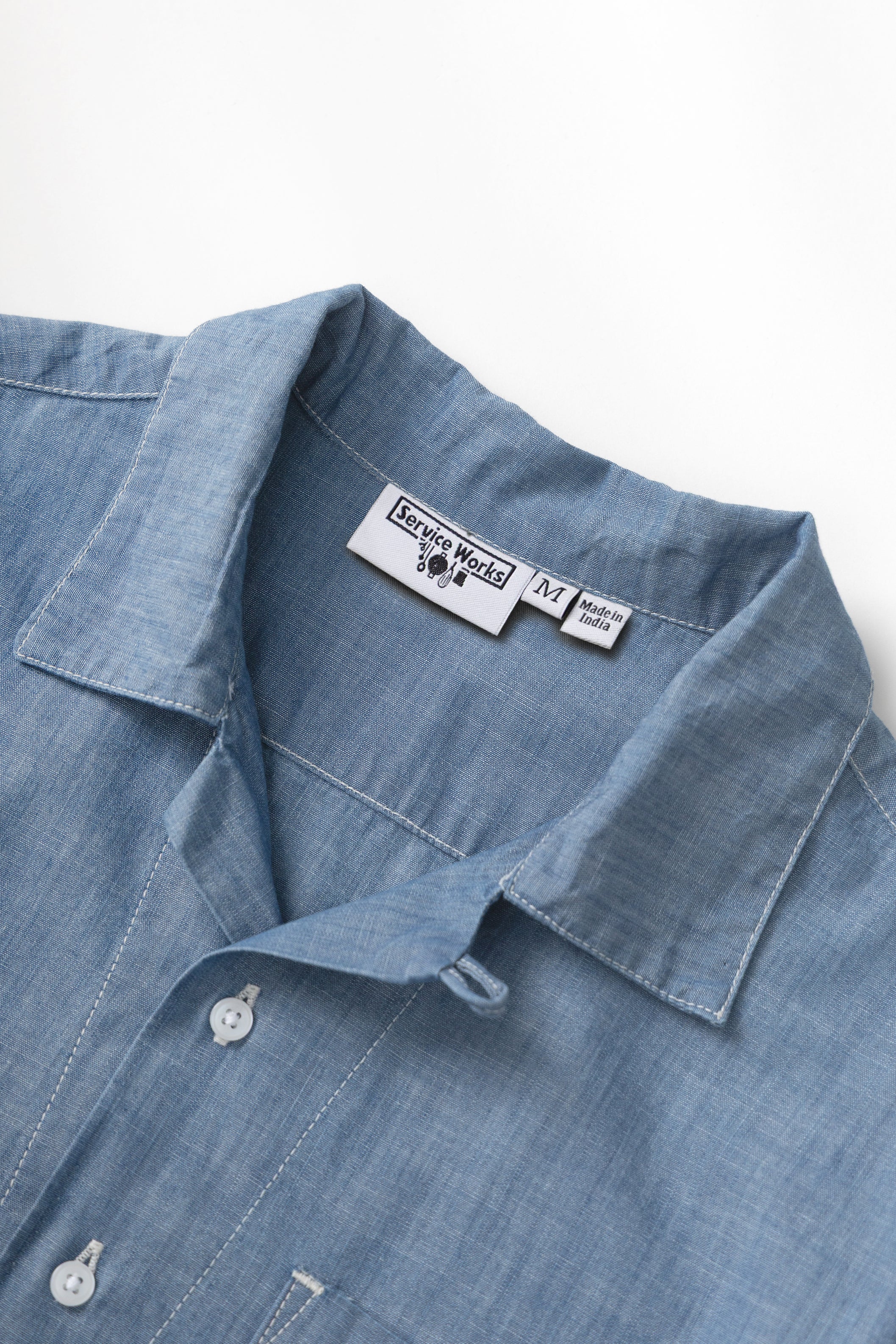 Chambray Resort Shirt - Light Blue - Image 2