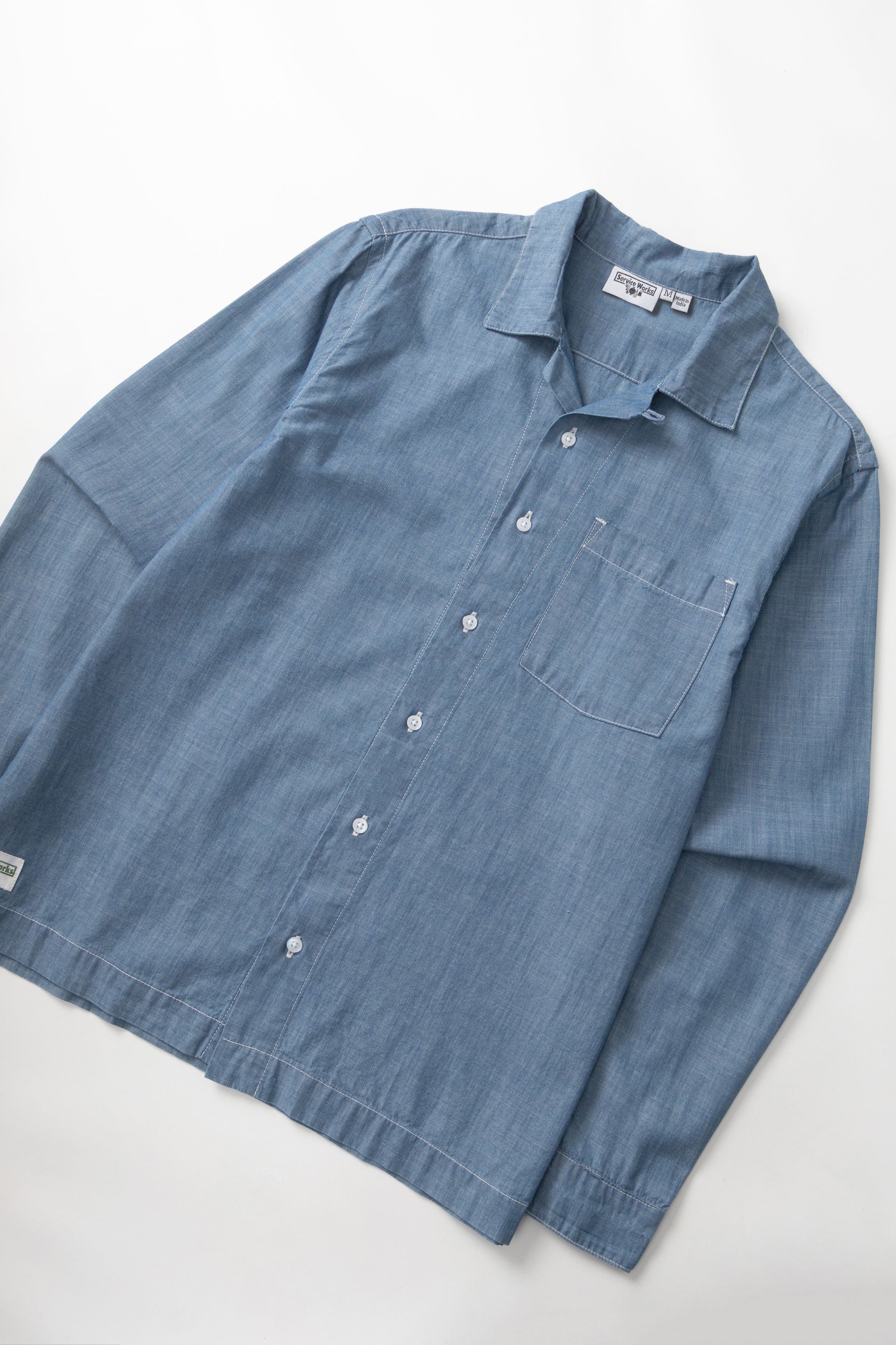 Chambray Resort Shirt - Light Blue - Image 3