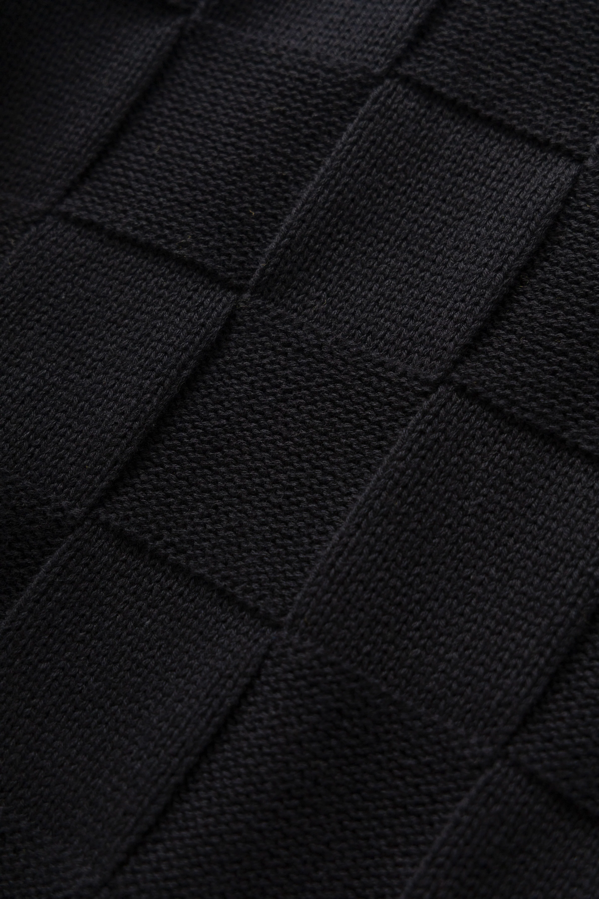 Check Knit Crewneck - Black - Image 3