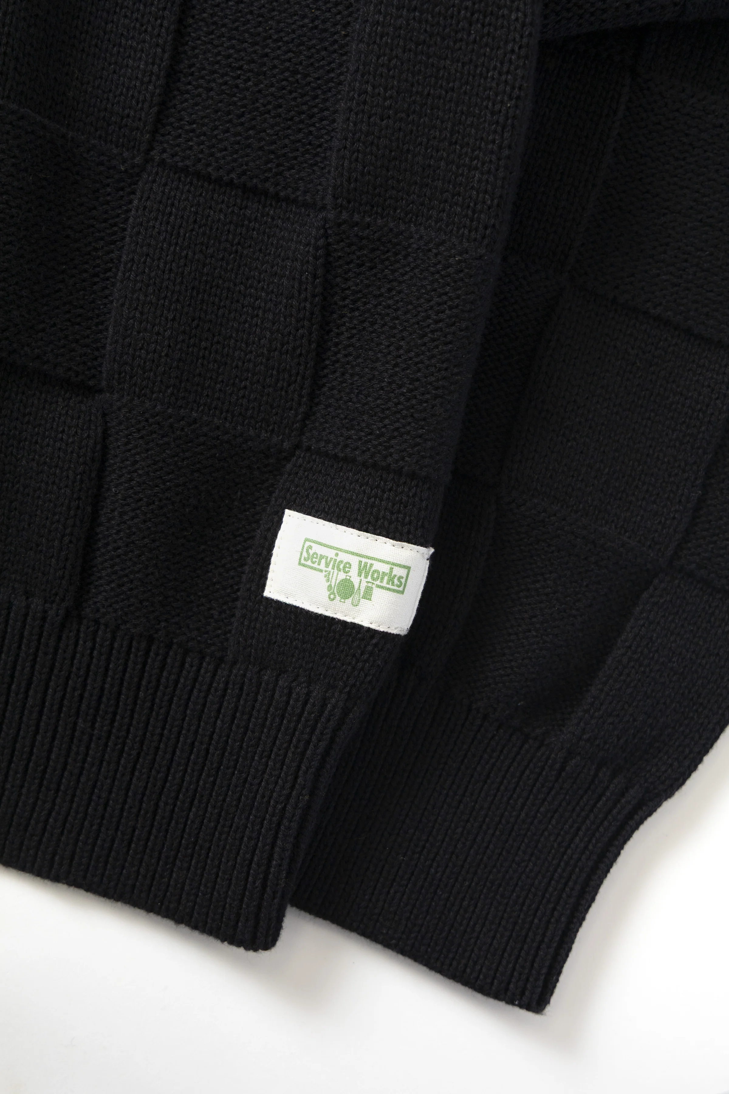 Check Knit Crewneck - Black - Image 4