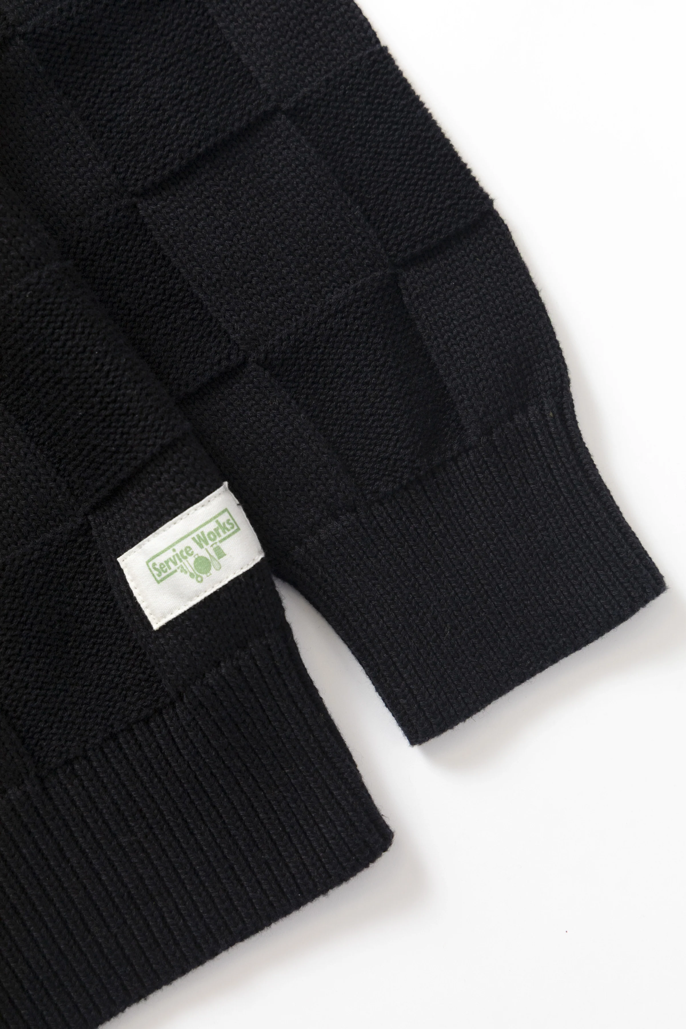 Check Knit Crewneck - Black - Image 6