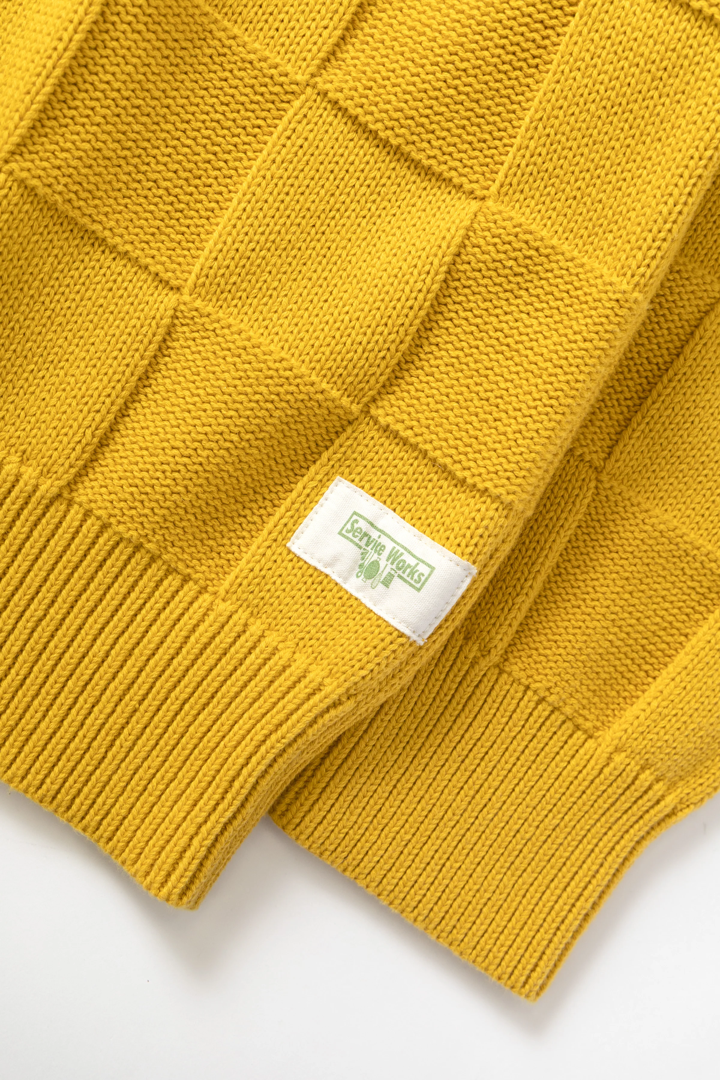 Check Knit Crewneck - Ochre - Image 3