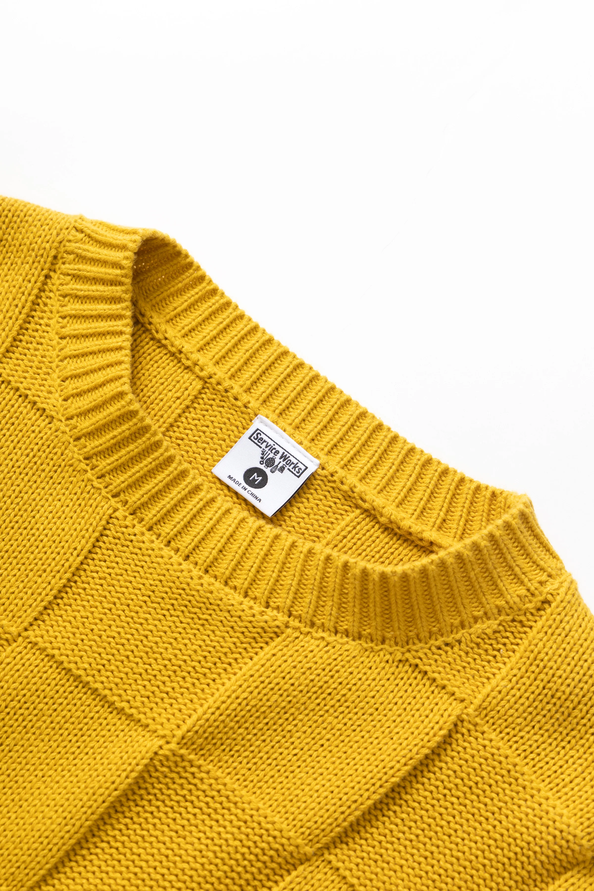 Check Knit Crewneck - Ochre - Image 5