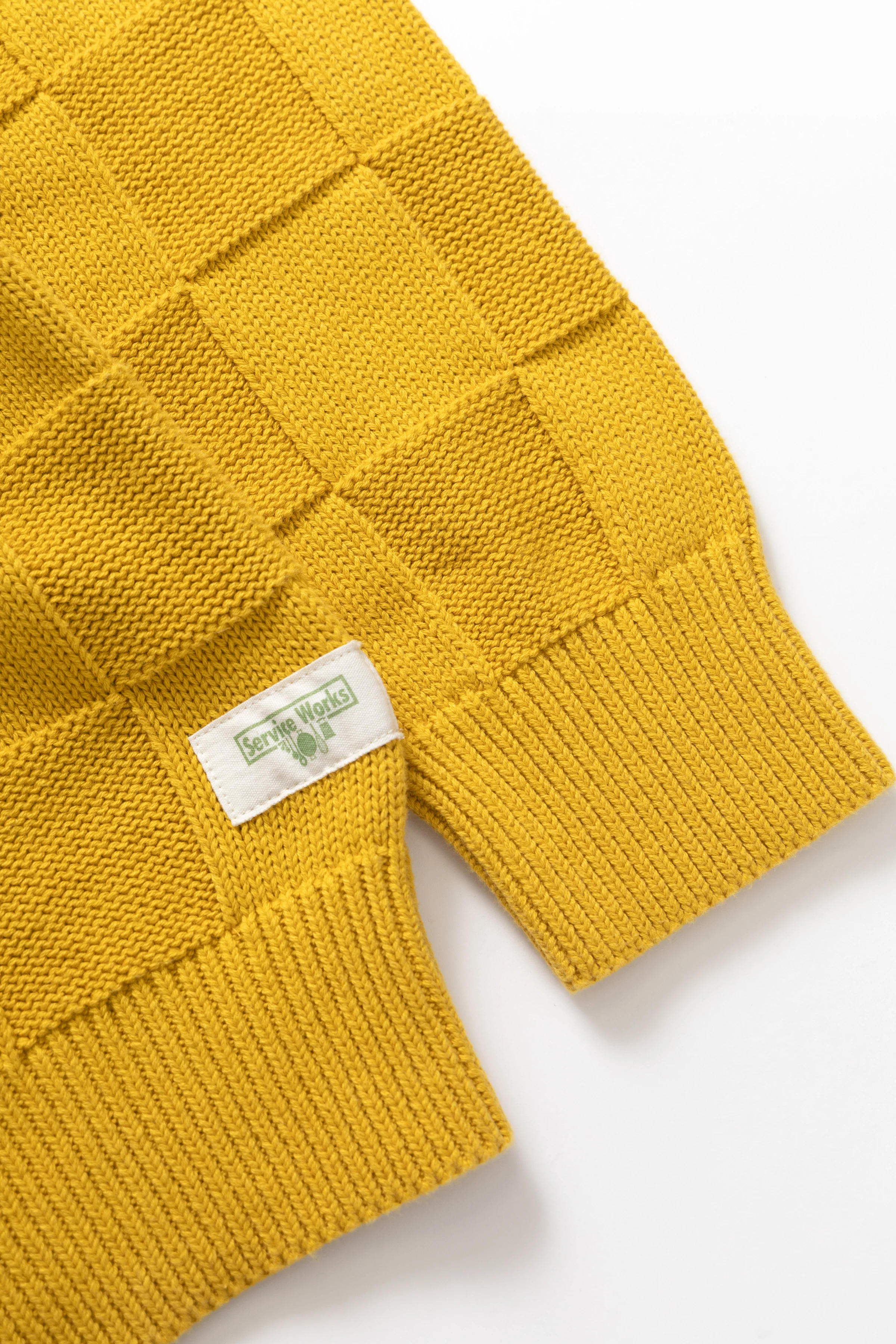 Check Knit Crewneck - Ochre - Image 6