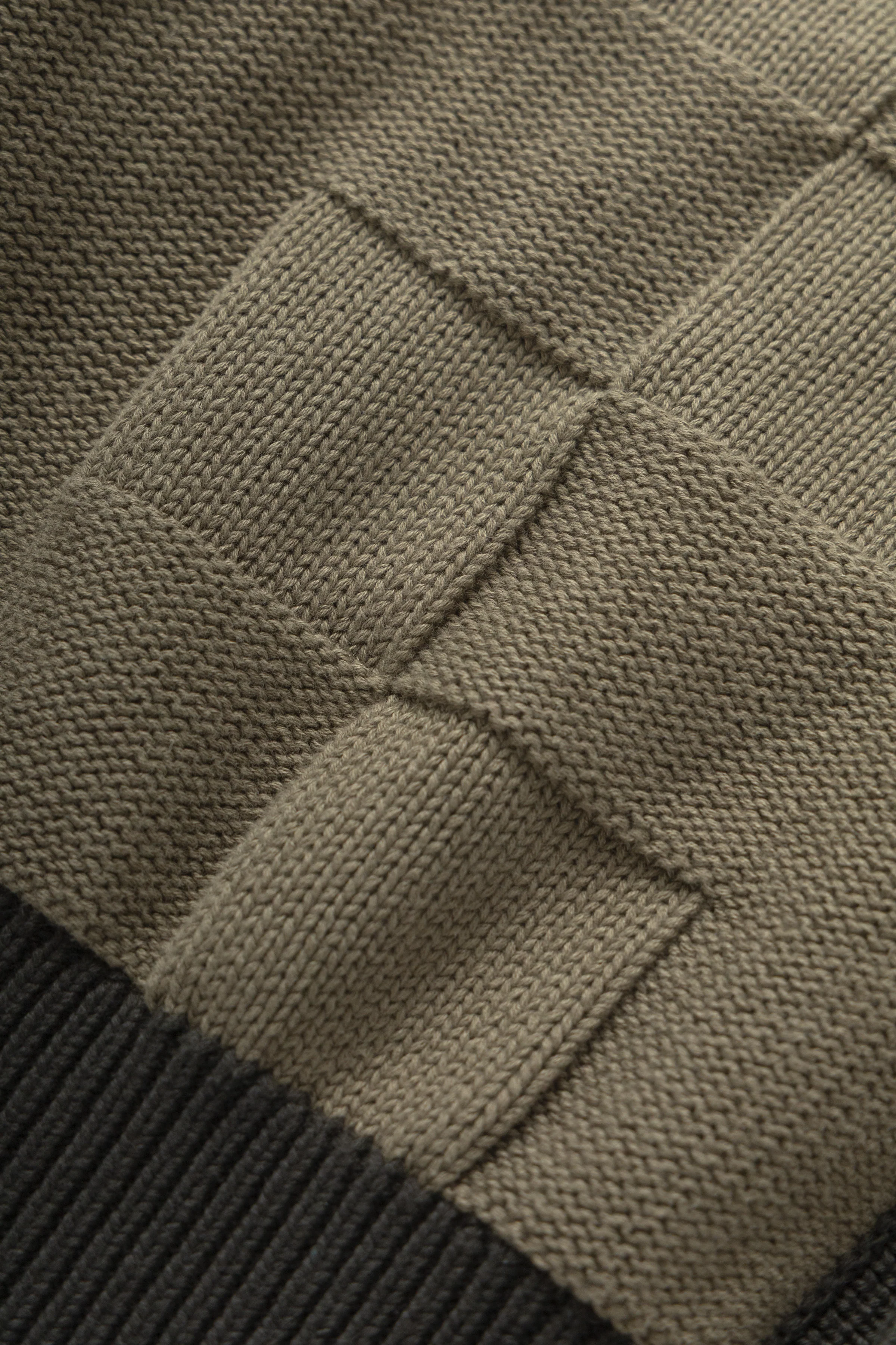Check Panel Cardigan - Olive - Image 2