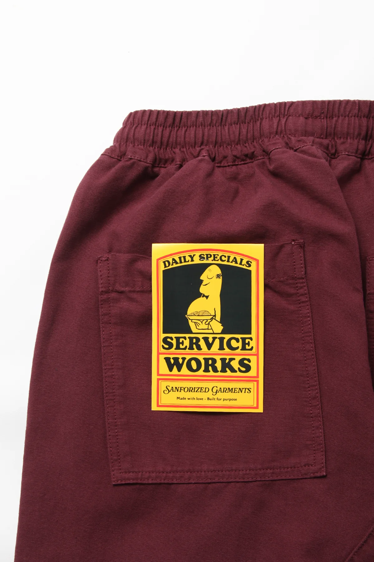 Classic Chef Pants - Burgundy - Image 3