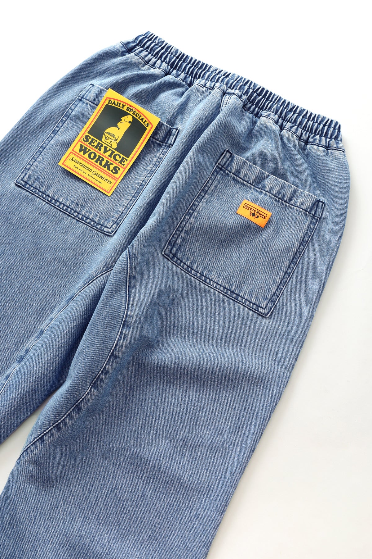 Classic Chef Pants - Light Washed Denim - Image 4