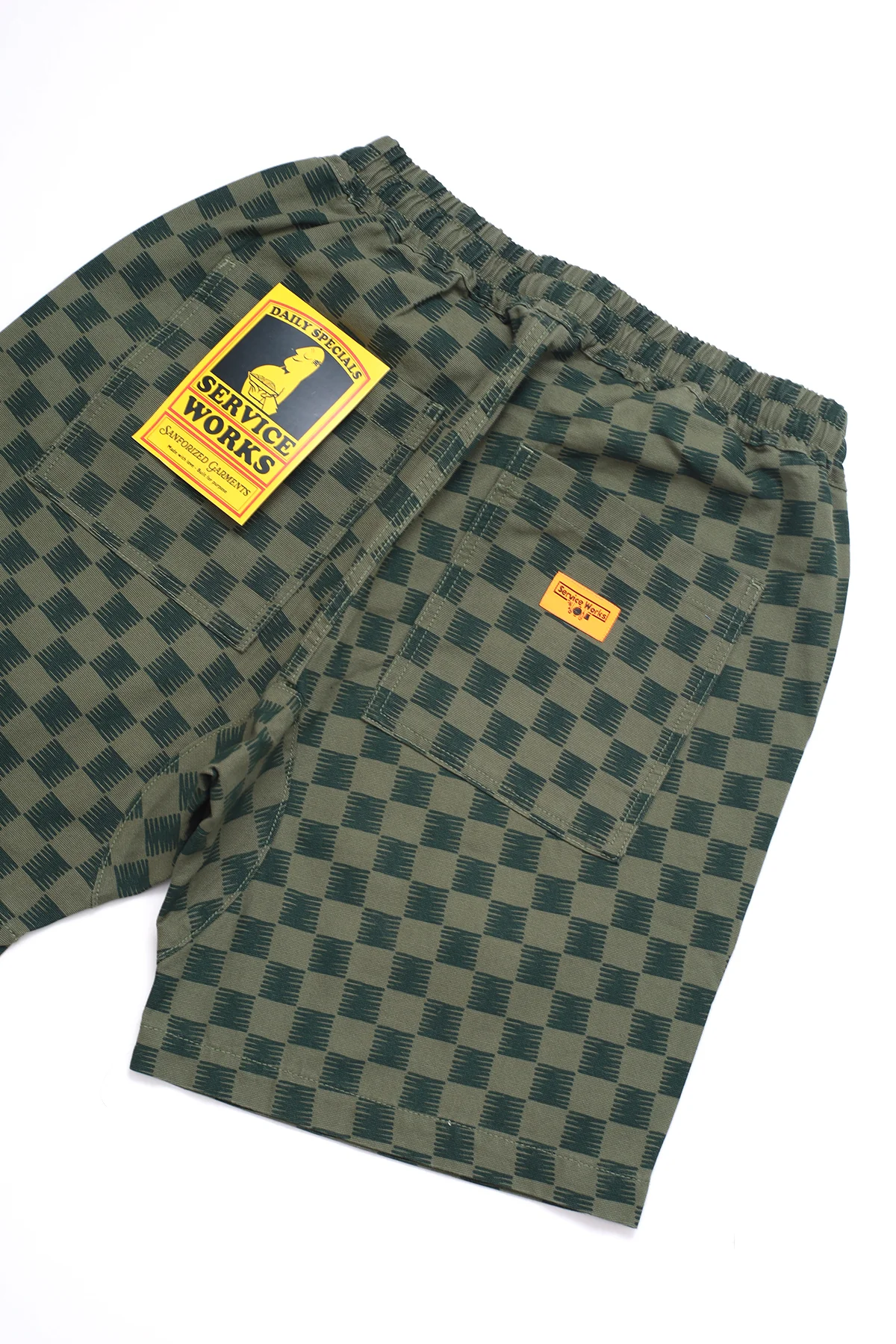 Classic Chef Shorts - Green Checker - Image 3