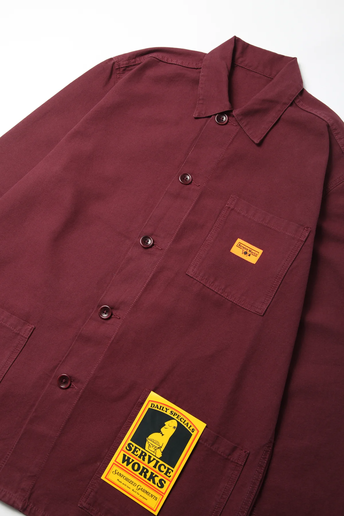 Classic Chore Shirt - Burgundy - Image 2