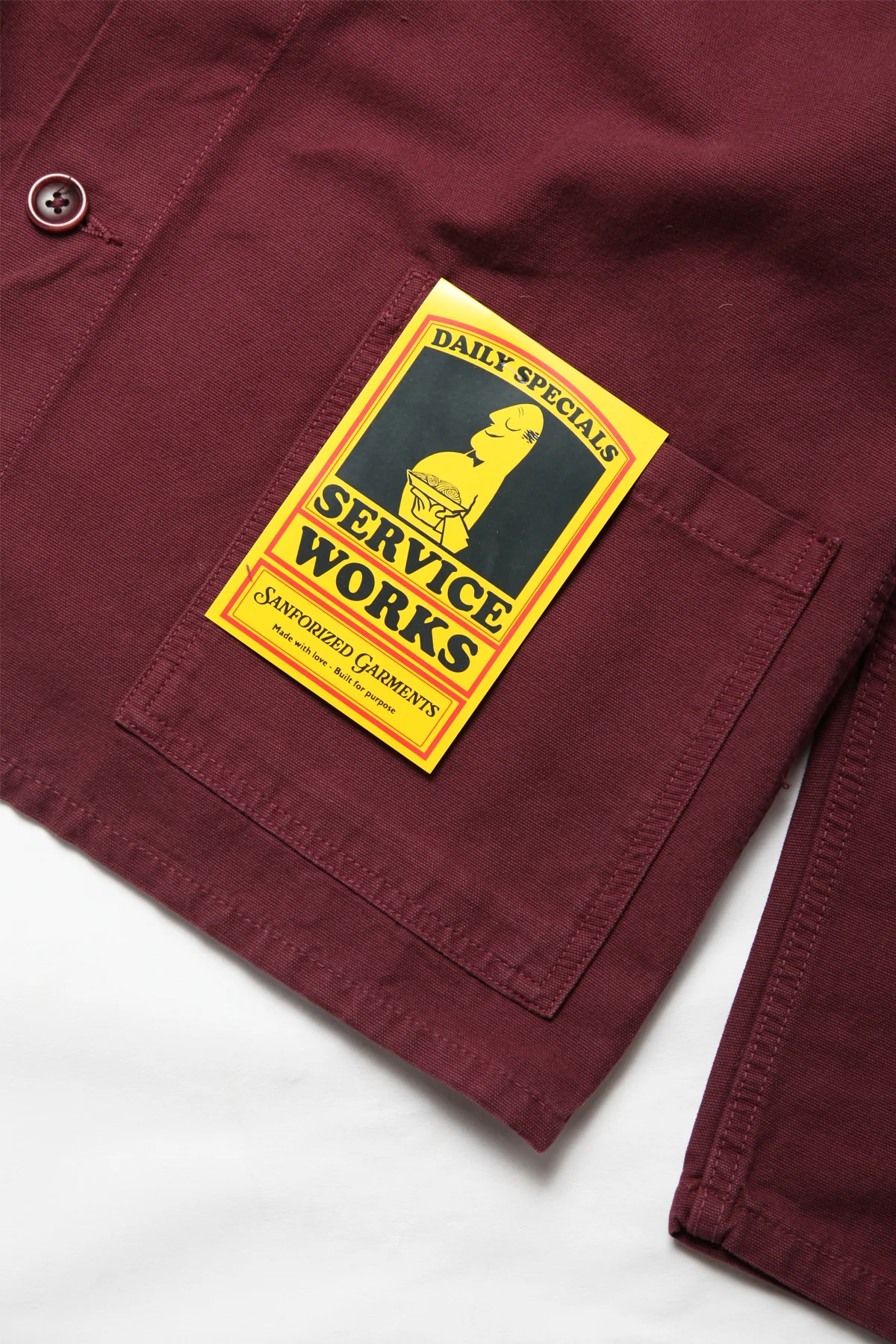 Classic Chore Shirt - Burgundy - Image 4