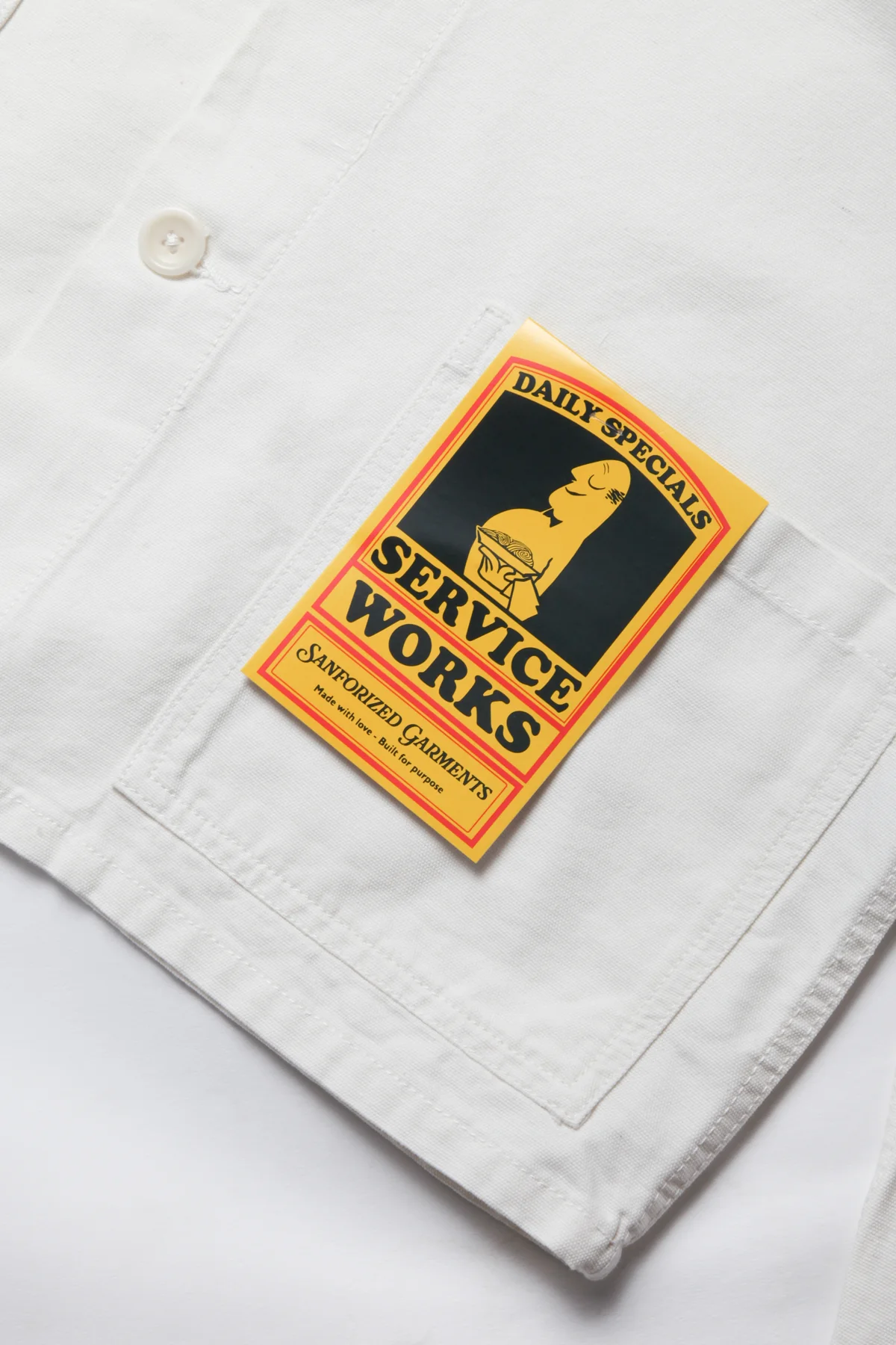 Classic Chore Shirt - Off White - Image 5