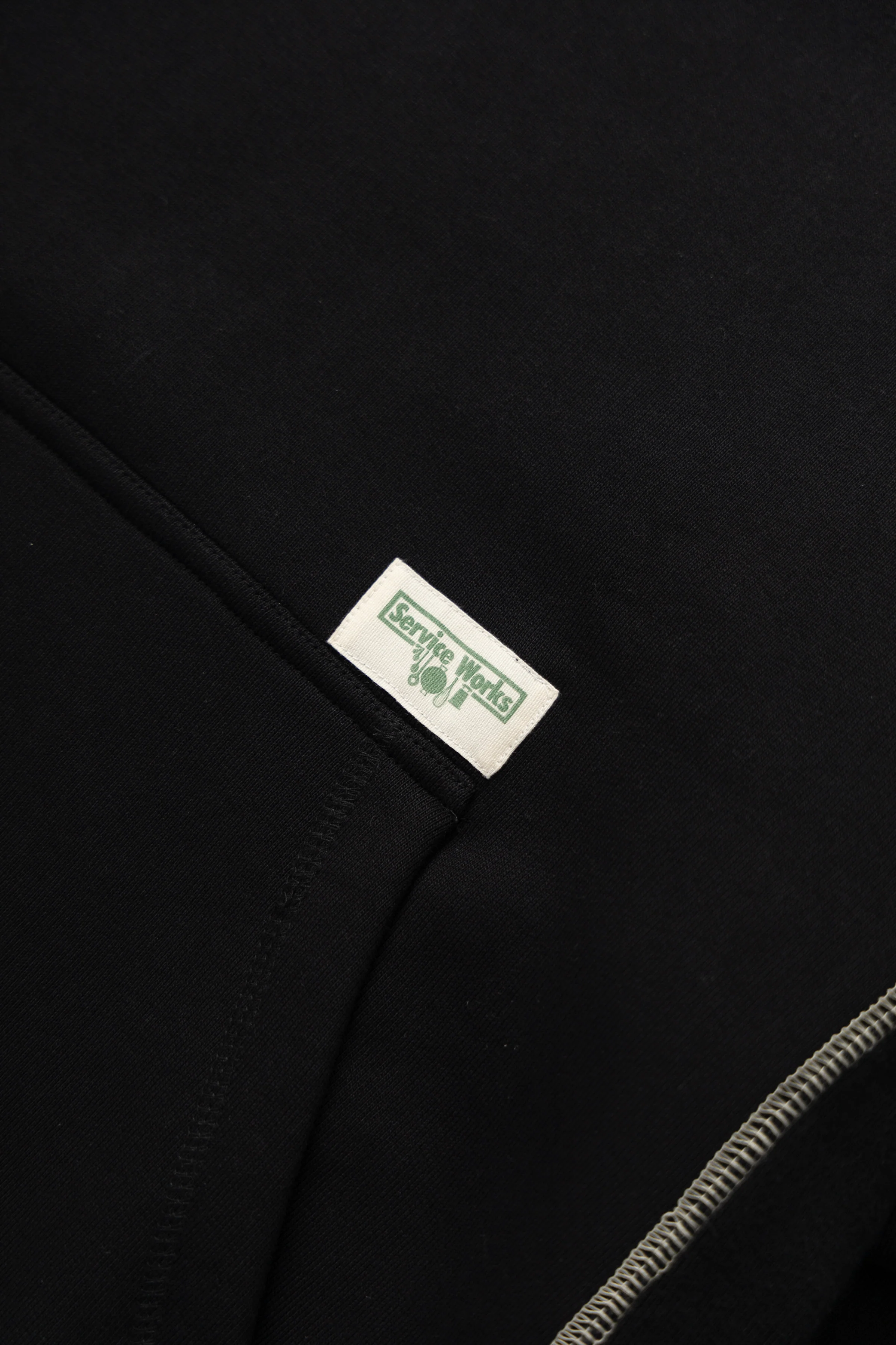 Contrast Stitch Hoodie - Black - Image 3