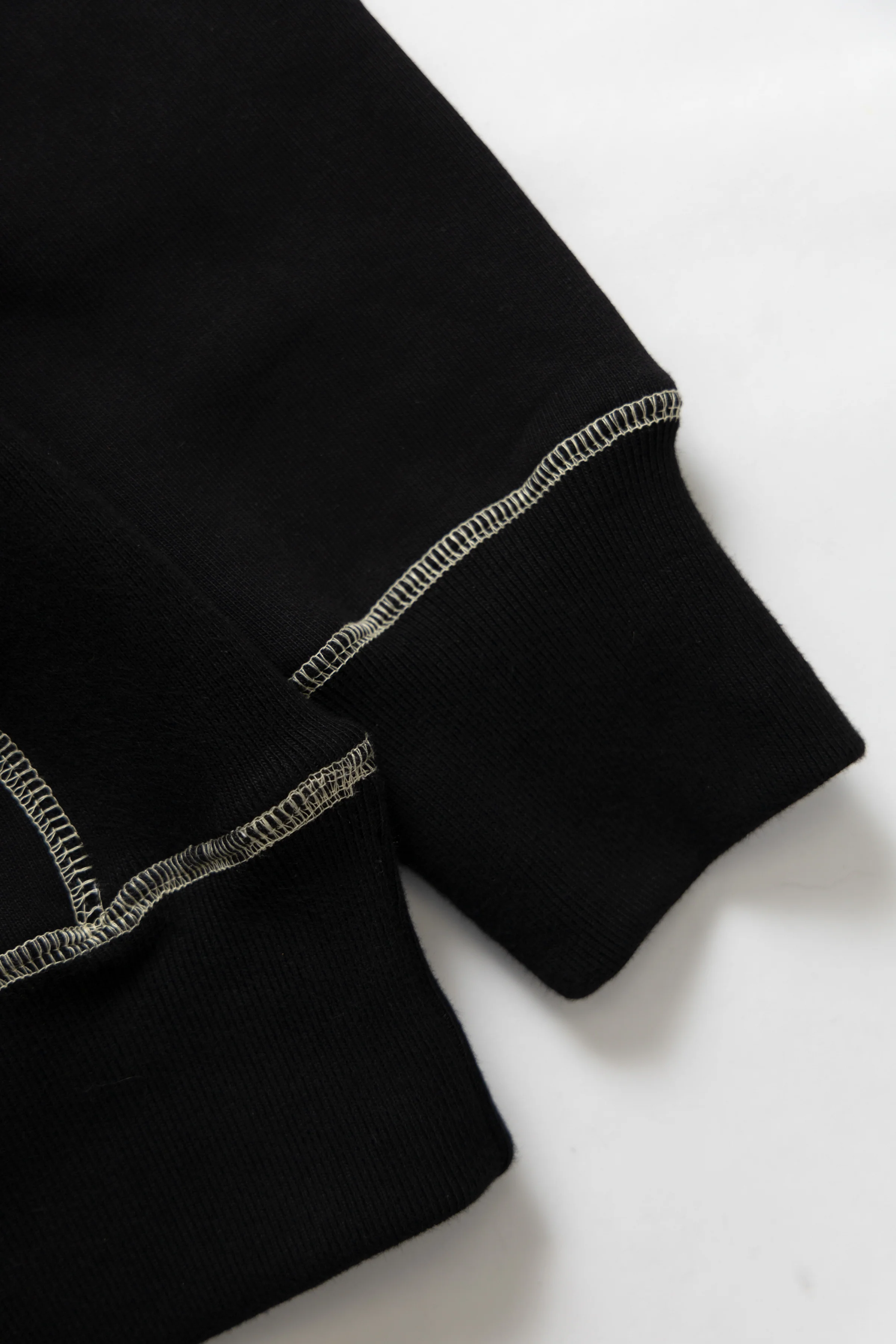 Contrast Stitch Hoodie - Black - Image 6