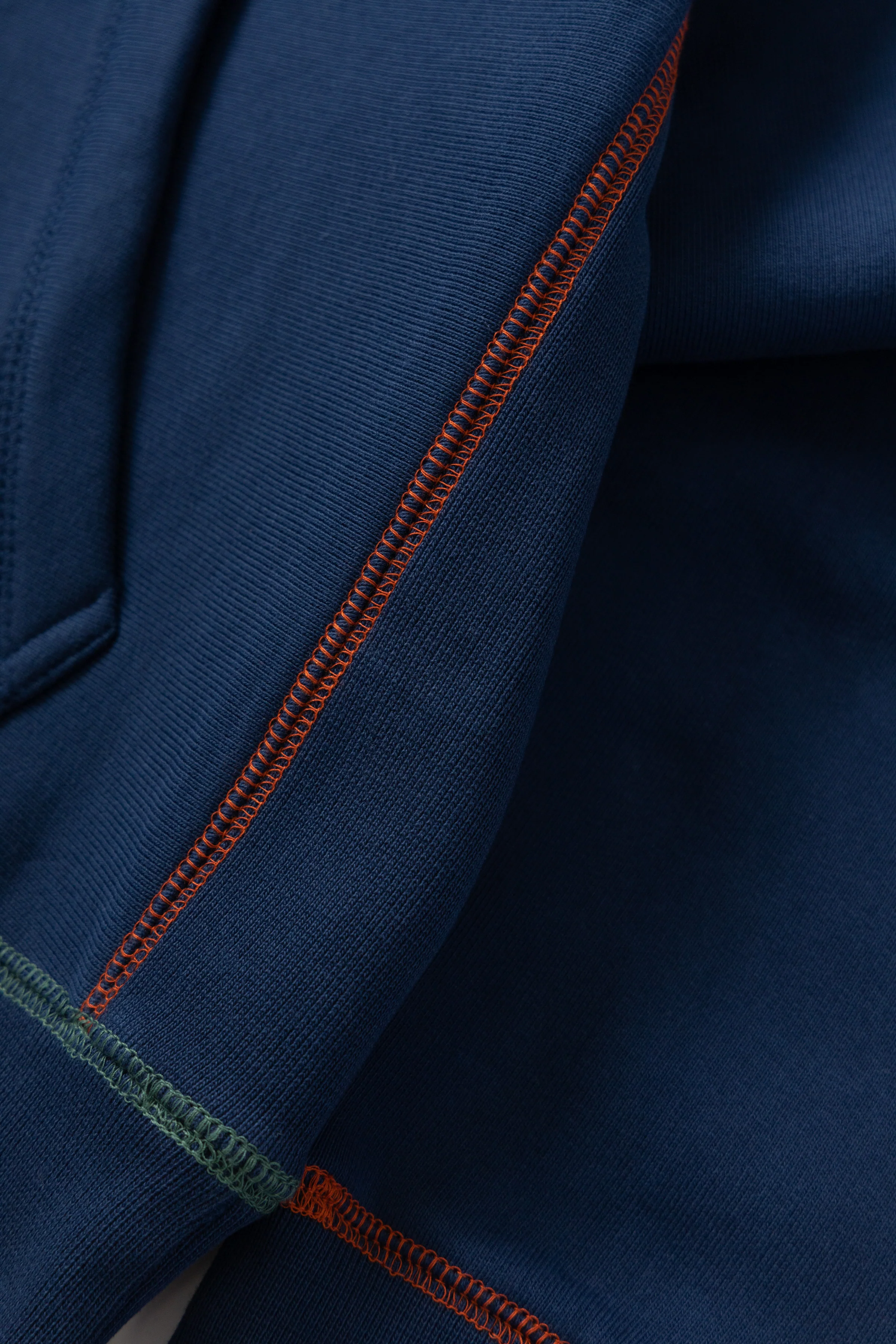 Contrast Stitch Hoodie - Navy - Image 6
