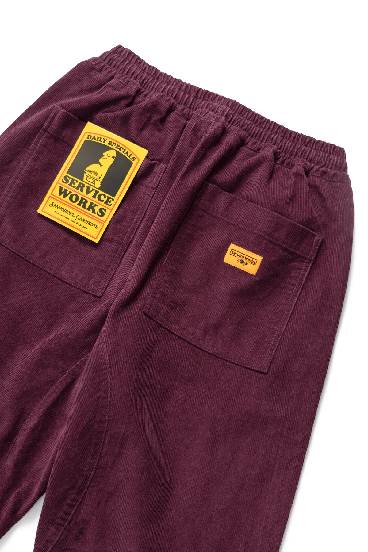 Corduroy Chef Pants - Plum - Image 4