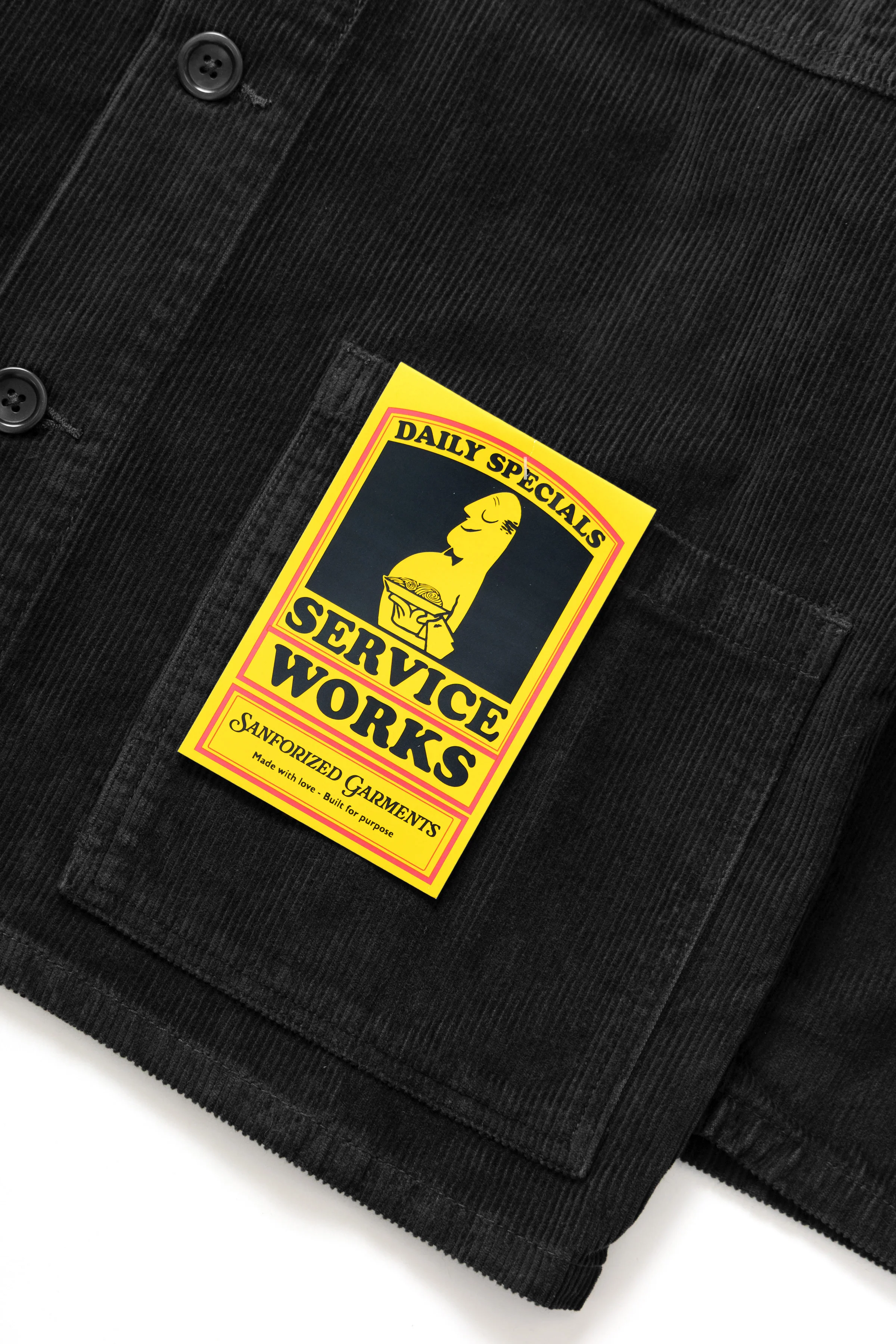 Corduroy Chore Shirt - Black - Image 3