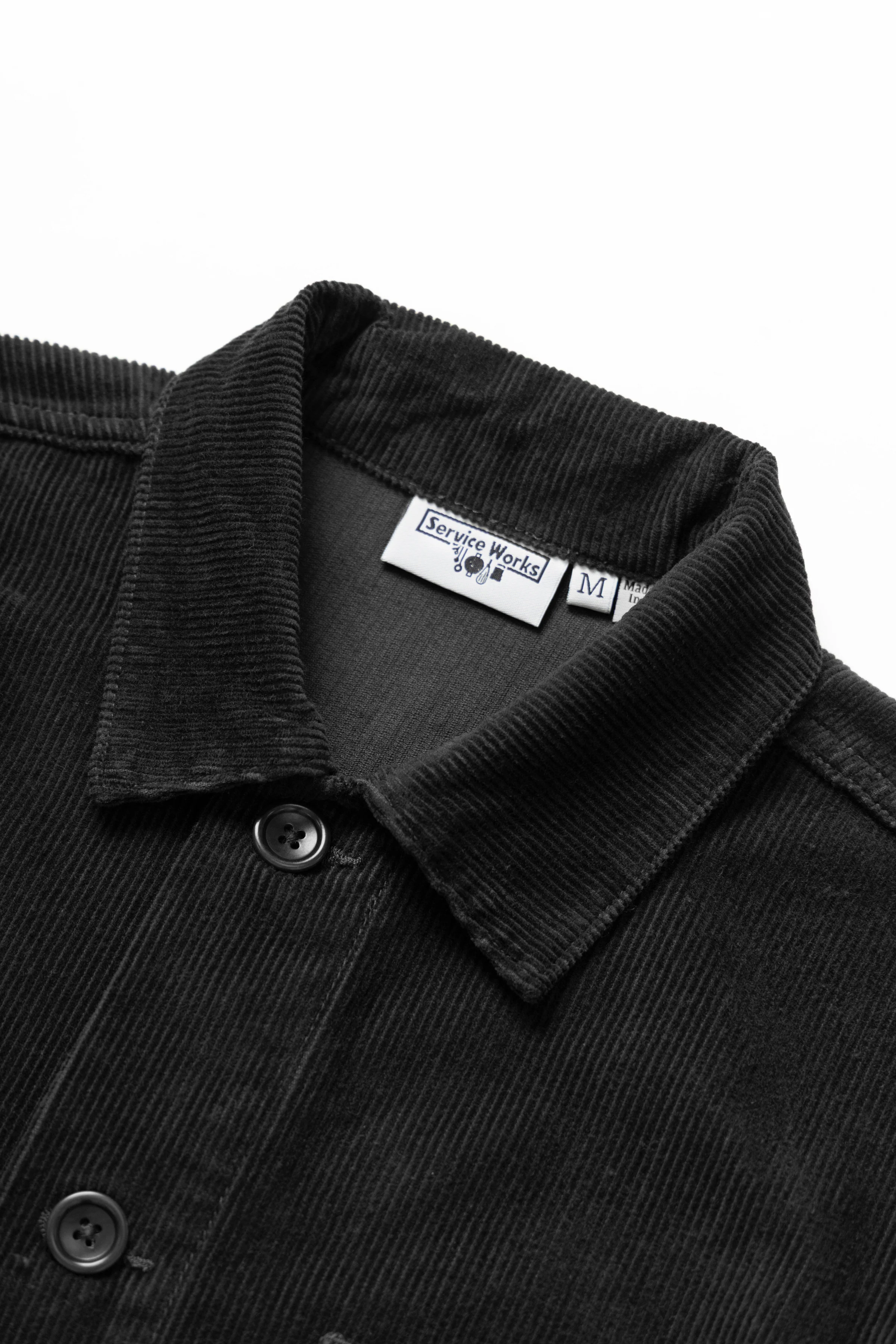 Corduroy Chore Shirt - Black - Image 5