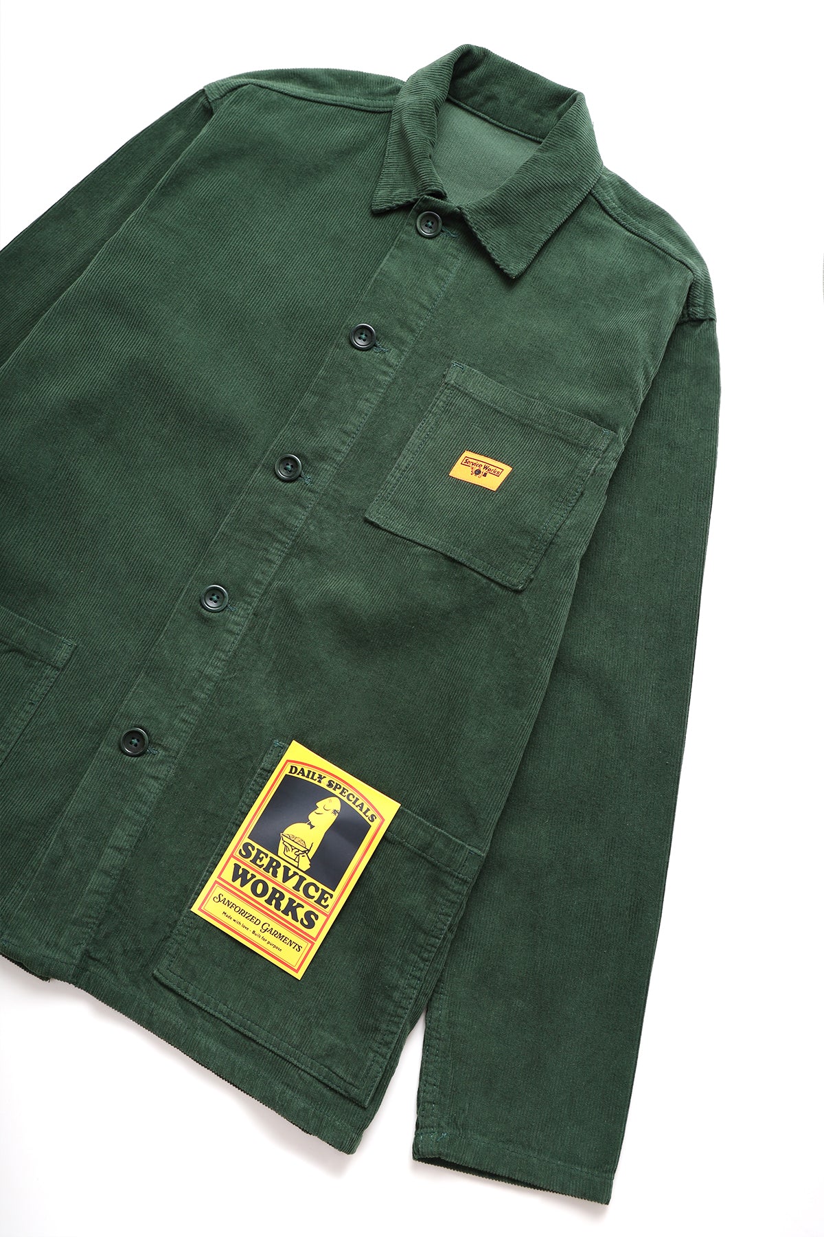 Corduroy Chore Shirt- Forest - Image 2