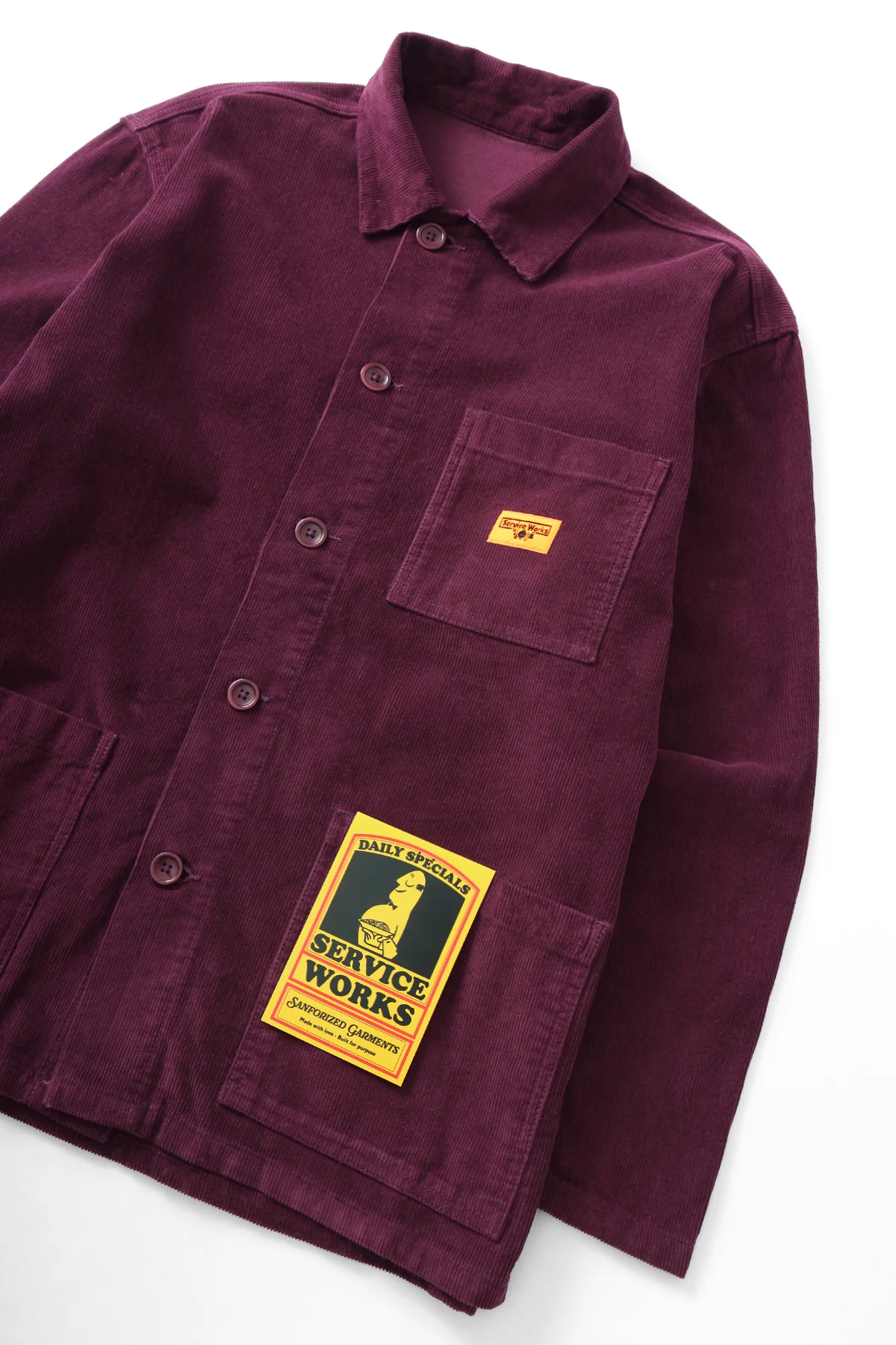 Corduroy Chore Shirt - Plum - Image 2
