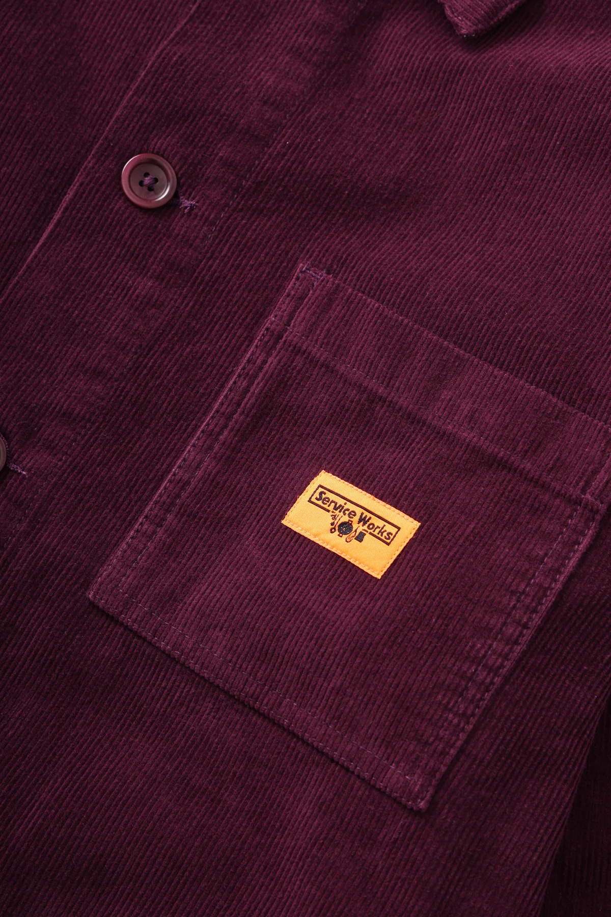 Corduroy Chore Shirt - Plum - Image 3