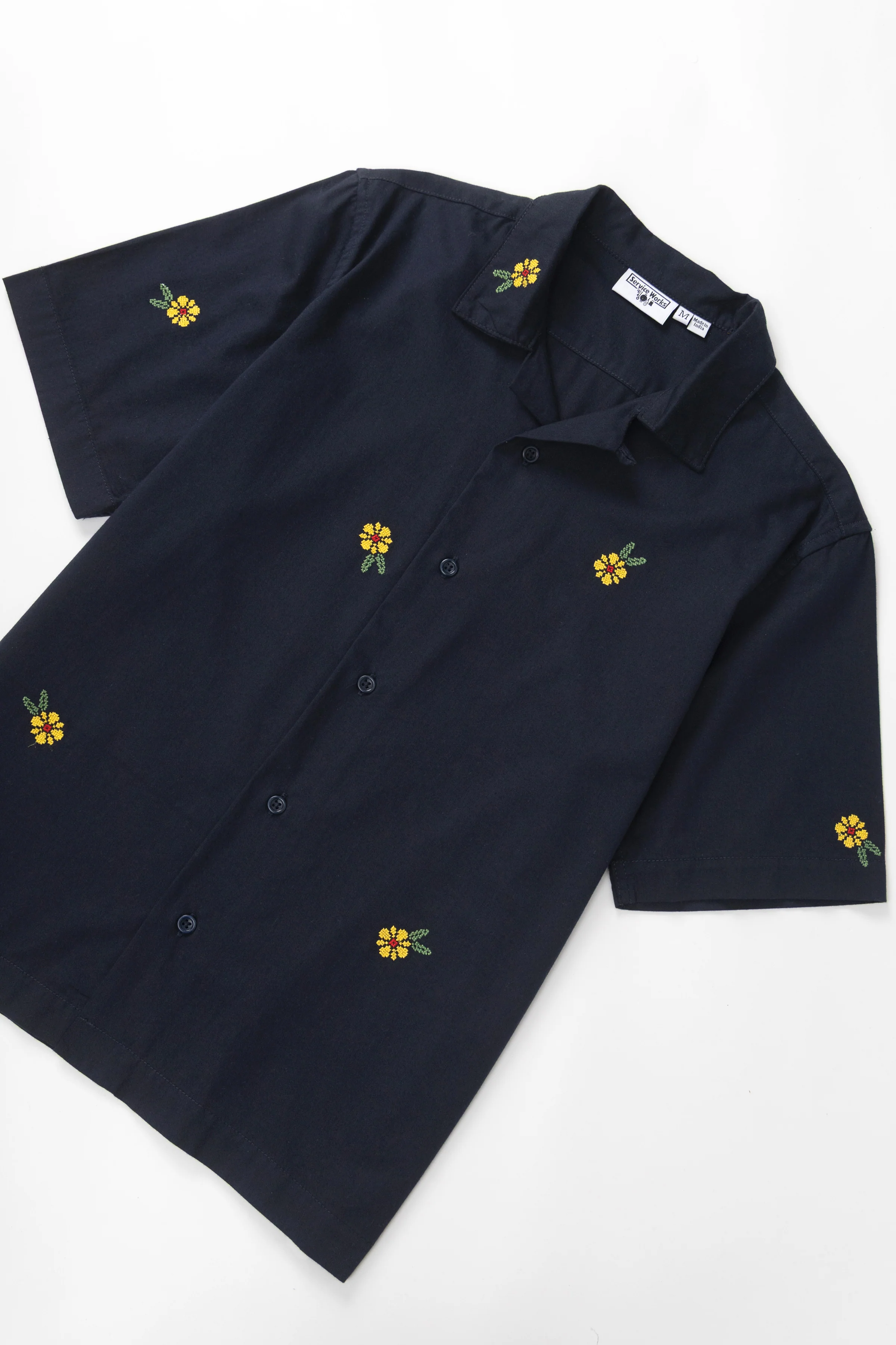Cross Stitch Shirt - Dark Navy - Image 4