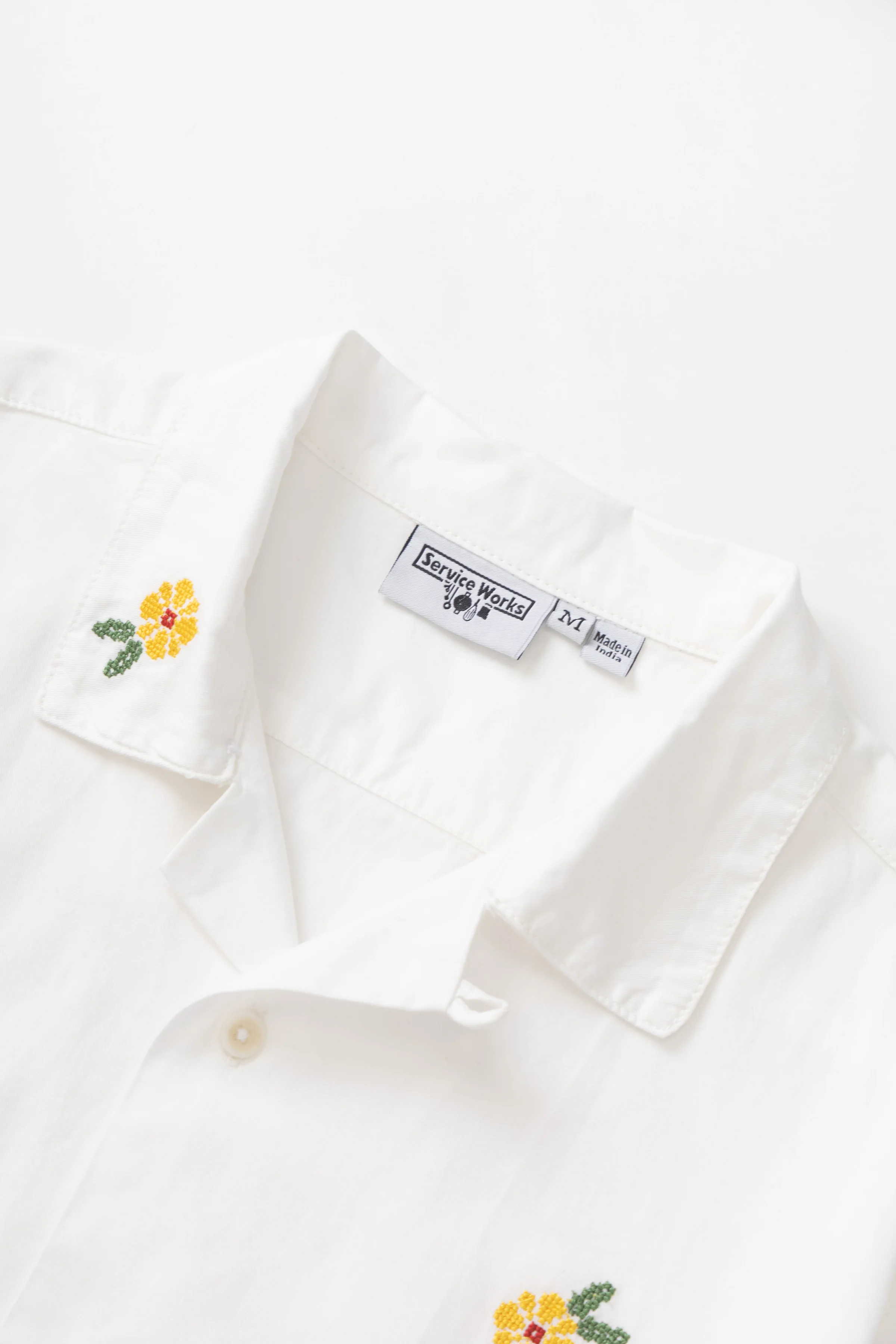 Cross Stitch Shirt - White - Image 2