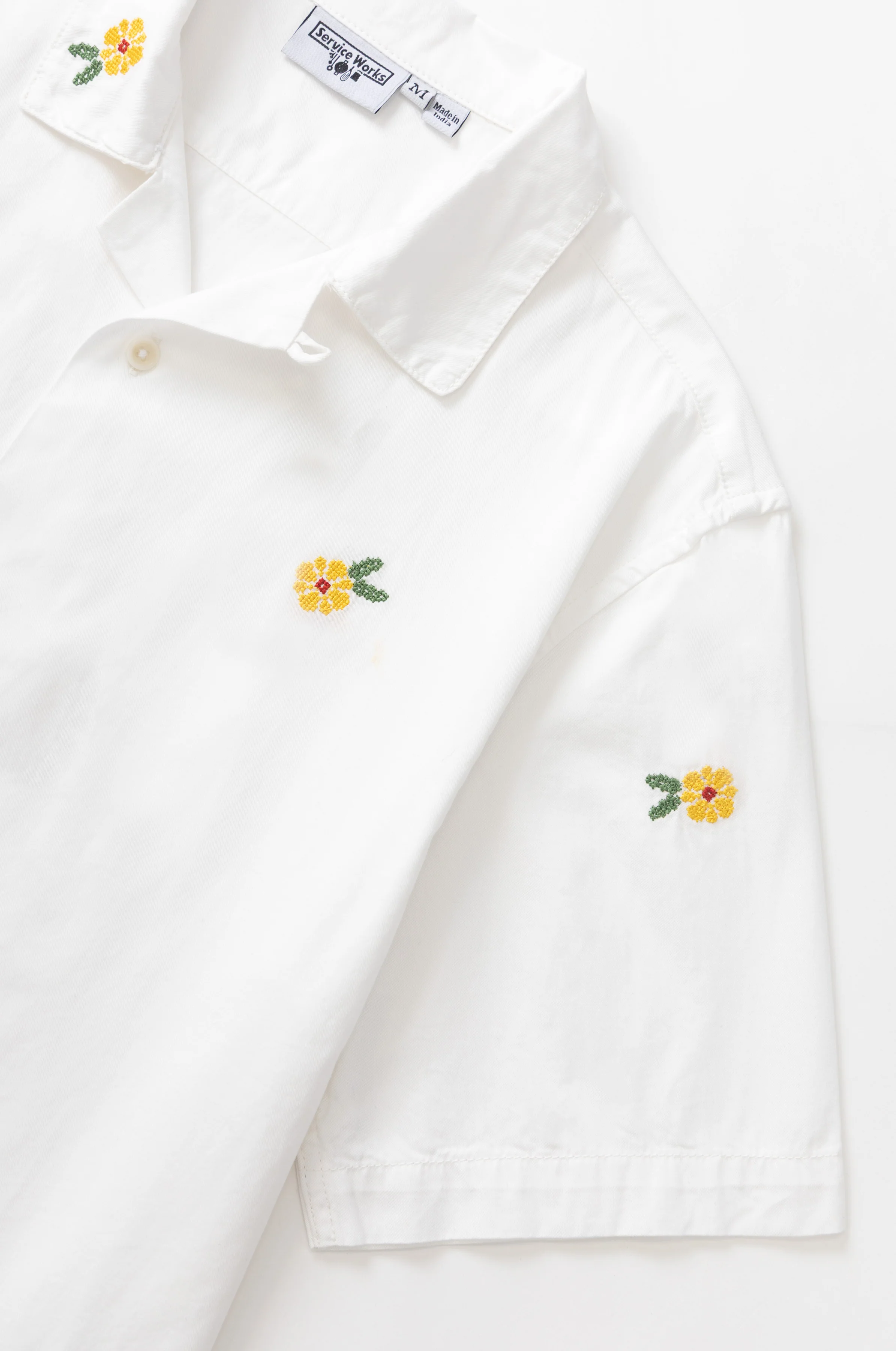 Cross Stitch Shirt - White - Image 4