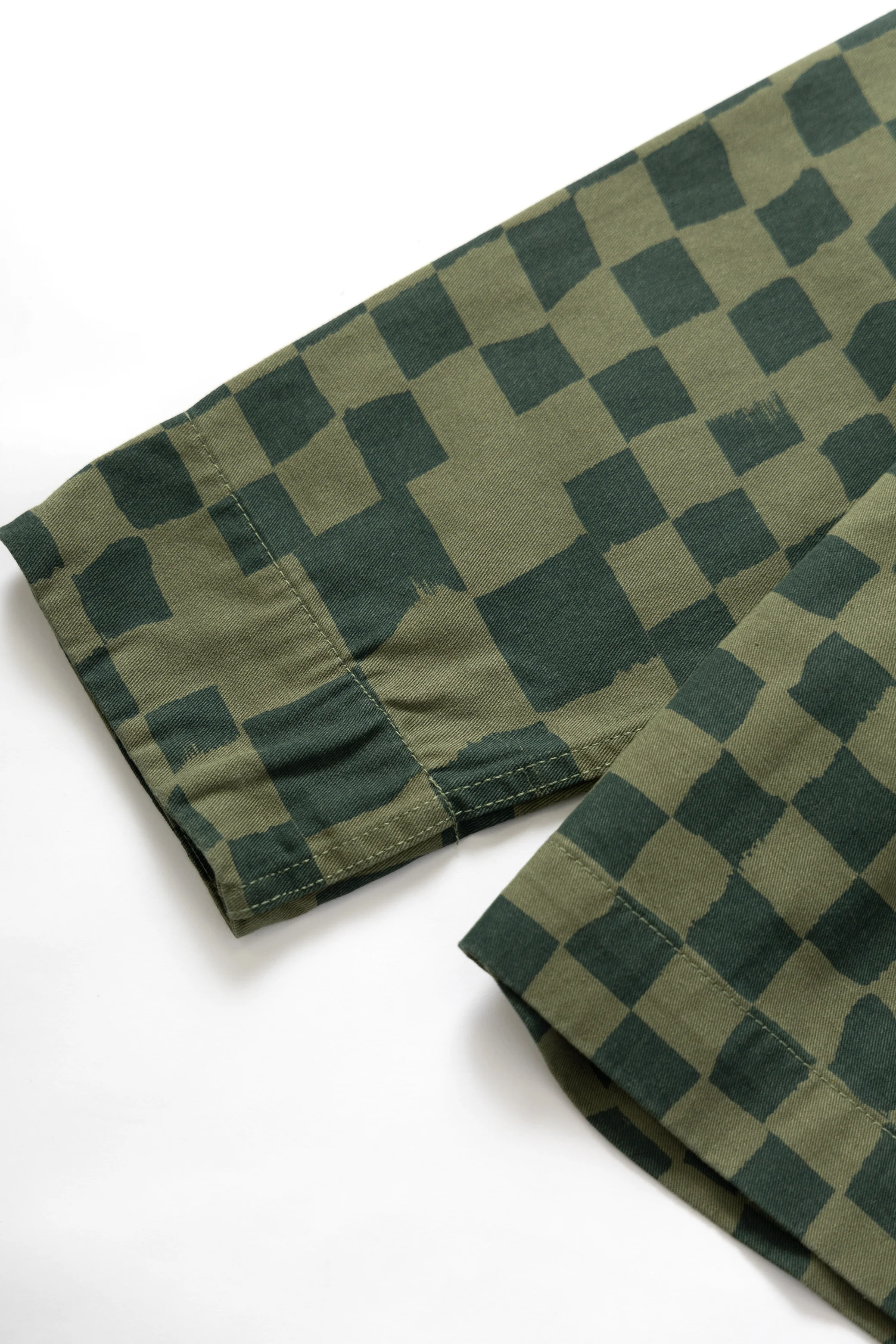 Drill Printed Front Of House Jacket - Olive Checker - Image 3
