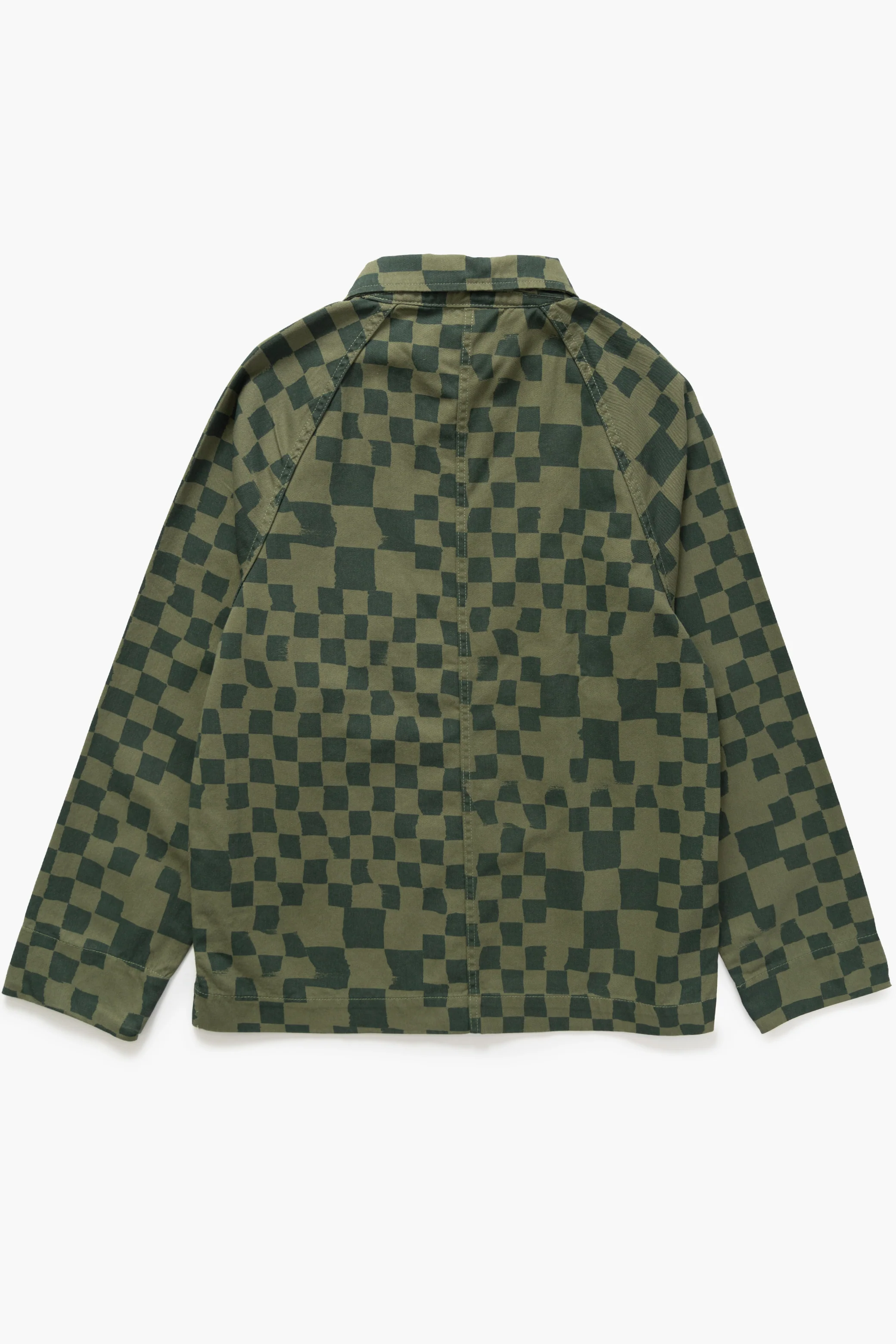 Drill Printed Front Of House Jacket - Olive Checker - Image 7