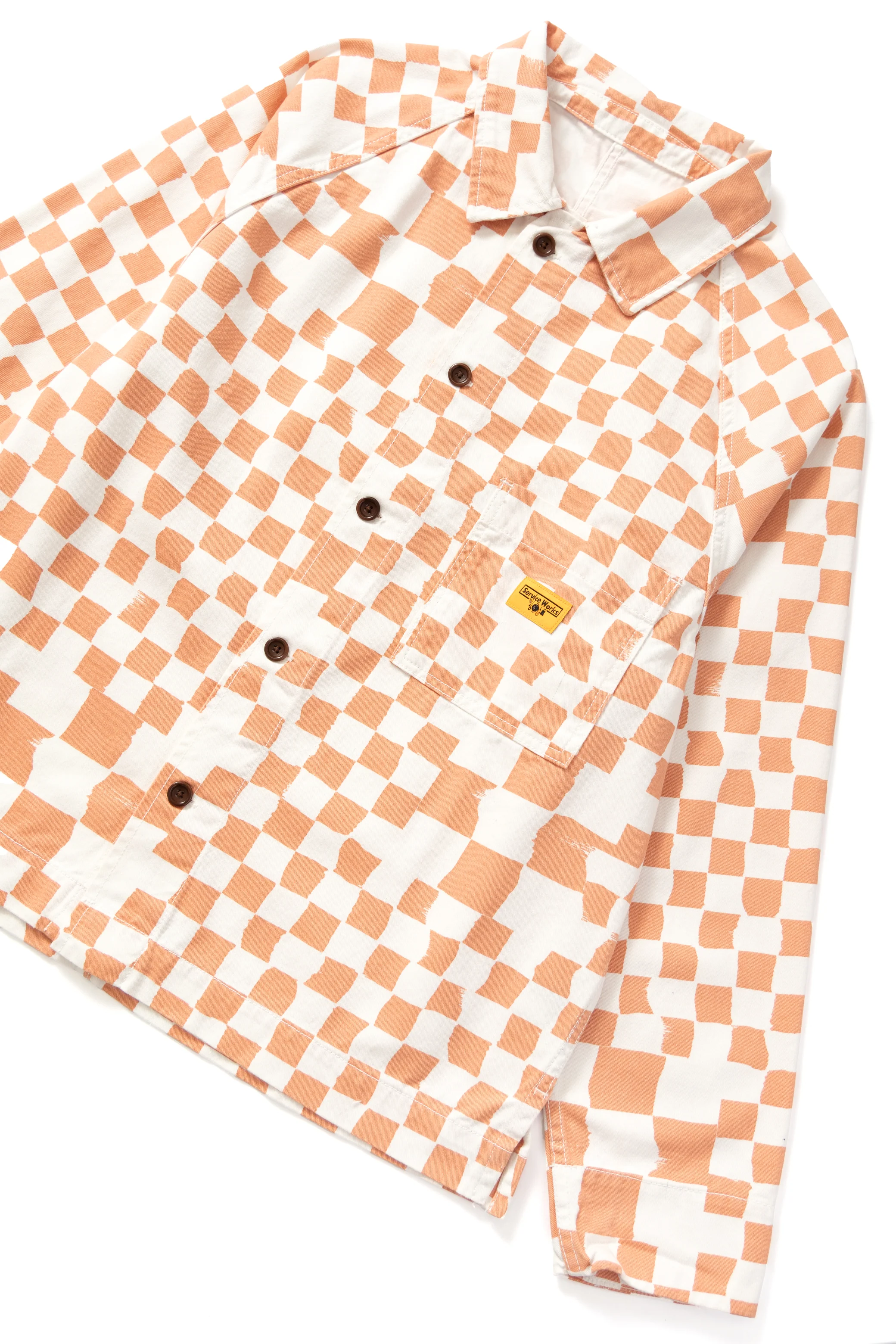Drill Printed Front Of House Jacket - Salmon Checker - Image 2