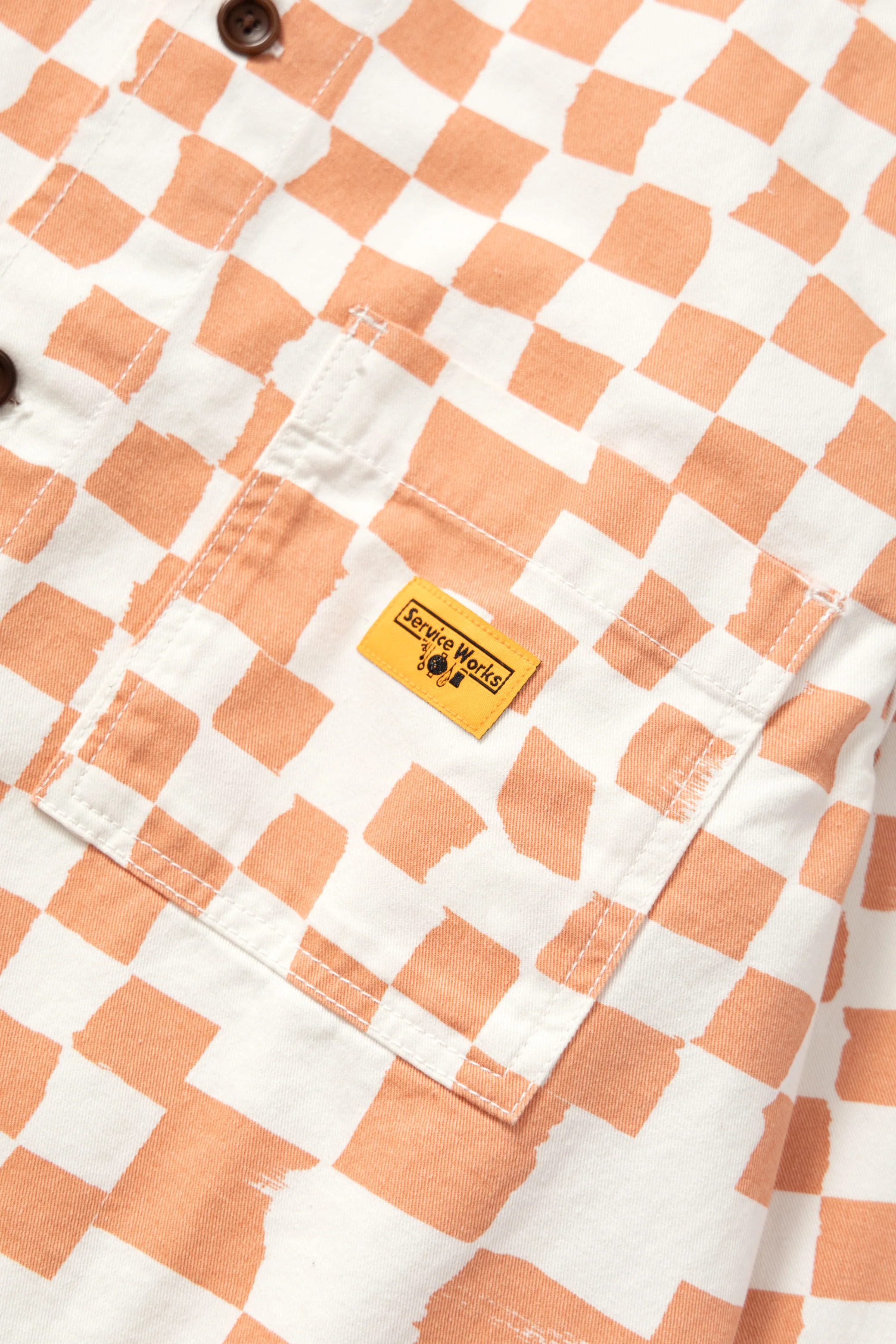 Drill Printed Front Of House Jacket - Salmon Checker - Image 3