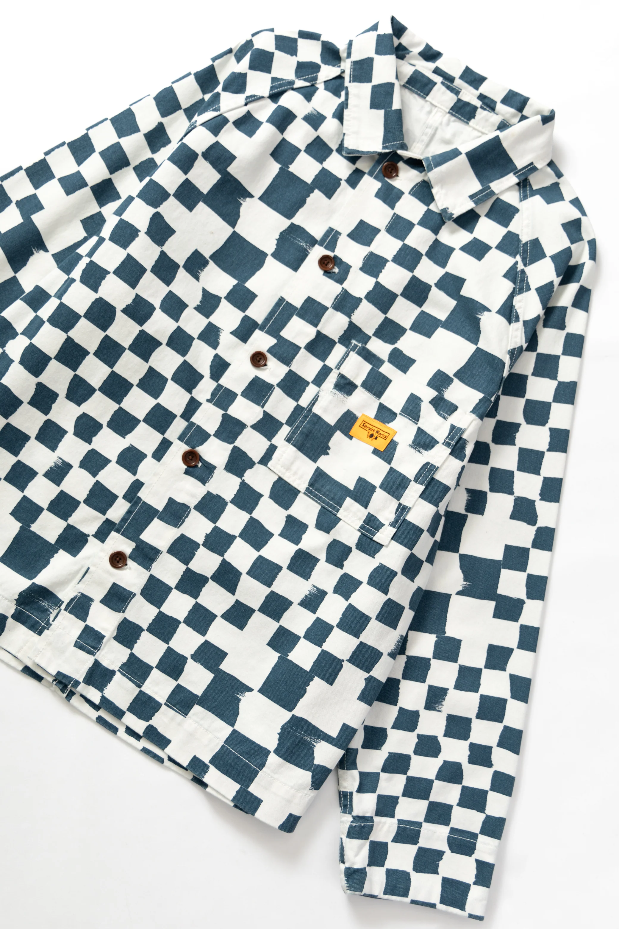 Drill Printed Front Of House Jacket - Teal Checker - Image 2