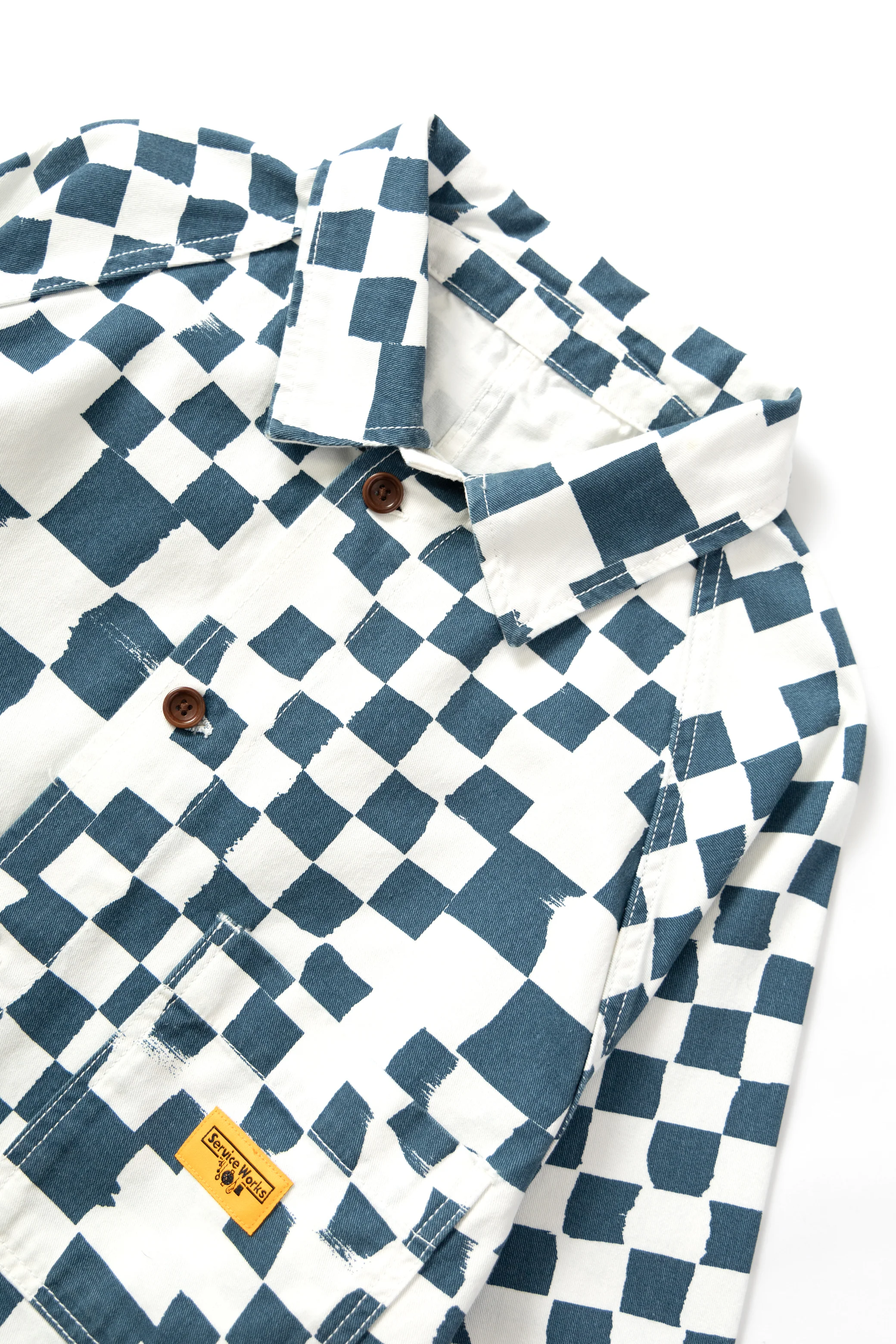 Drill Printed Front Of House Jacket - Teal Checker - Image 5