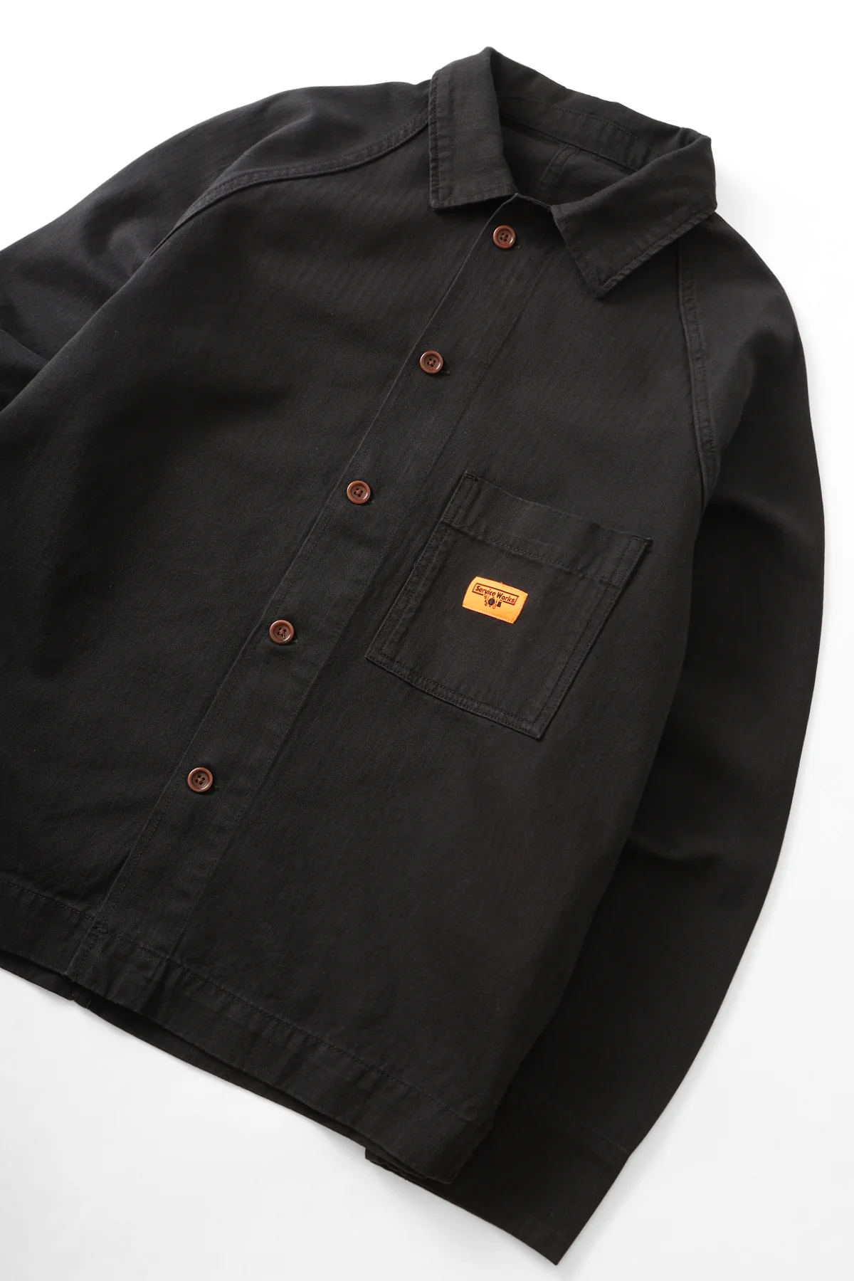 Herringbone Front Of House Jacket - Black - Image 2