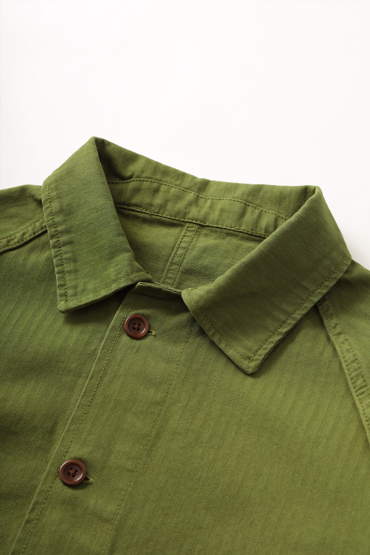Herringbone Front Of House Jacket - Pesto - Image 4