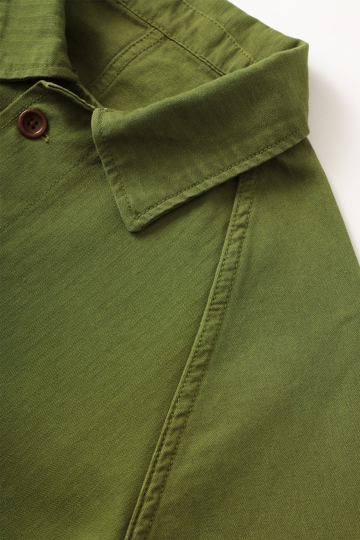 Herringbone Front Of House Jacket - Pesto - Image 5