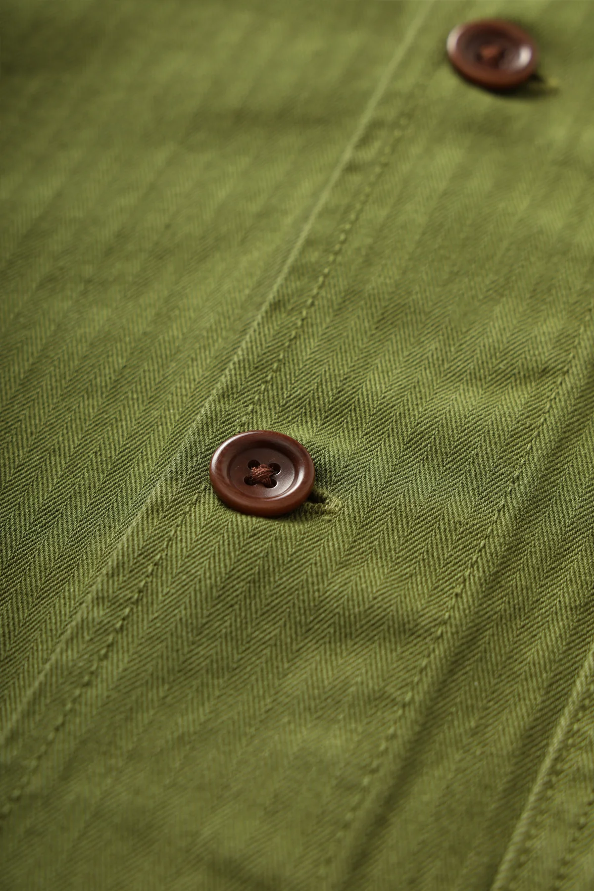 Herringbone Front Of House Jacket - Pesto - Image 6